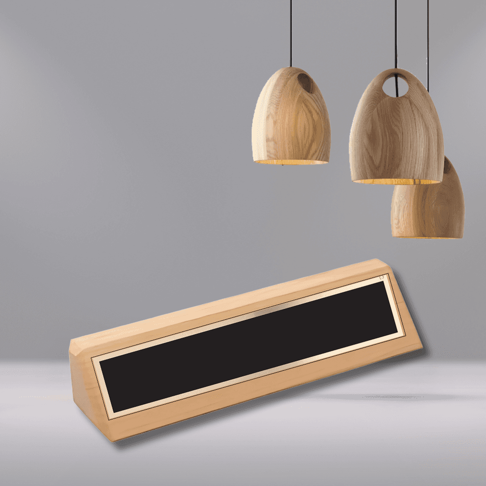 Premium Desk Wedges in Genuine Wood and Leatherette Red Alder / 8 1/2" / Standard