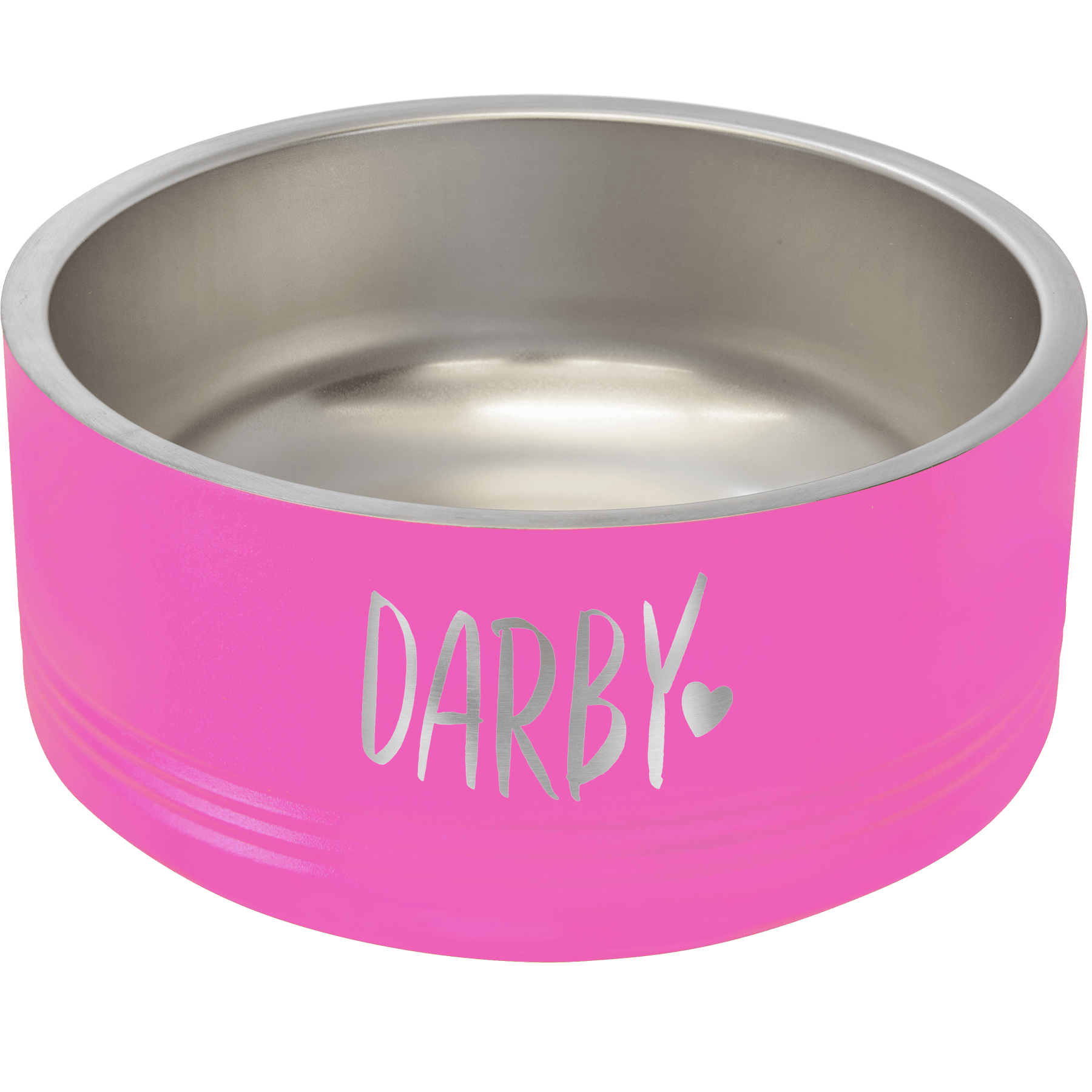 Personalized Pet Bowls - Heavy Duty Engraved Bowls for Dogs and Cats 32 oz. / Pink