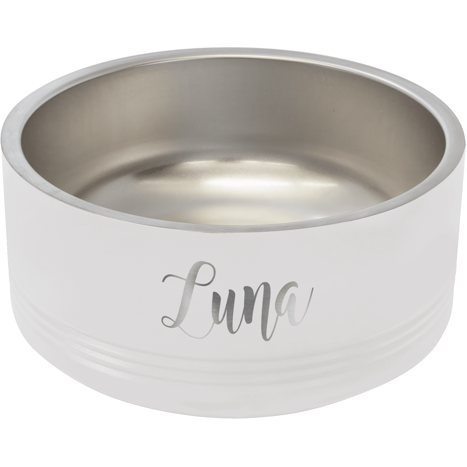 Personalized Pet Bowls - Heavy Duty Engraved Bowls for Dogs and Cats 32 oz. / White