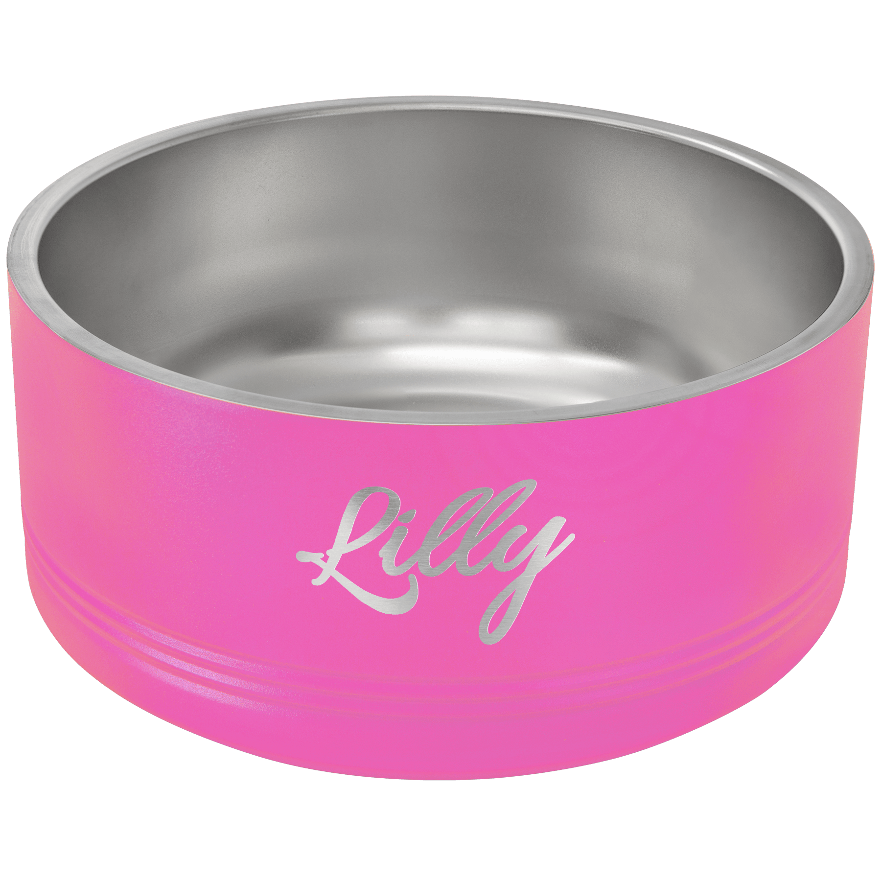 Personalized Pet Bowls - Heavy Duty Engraved Bowls for Dogs and Cats 64 oz. / Pink