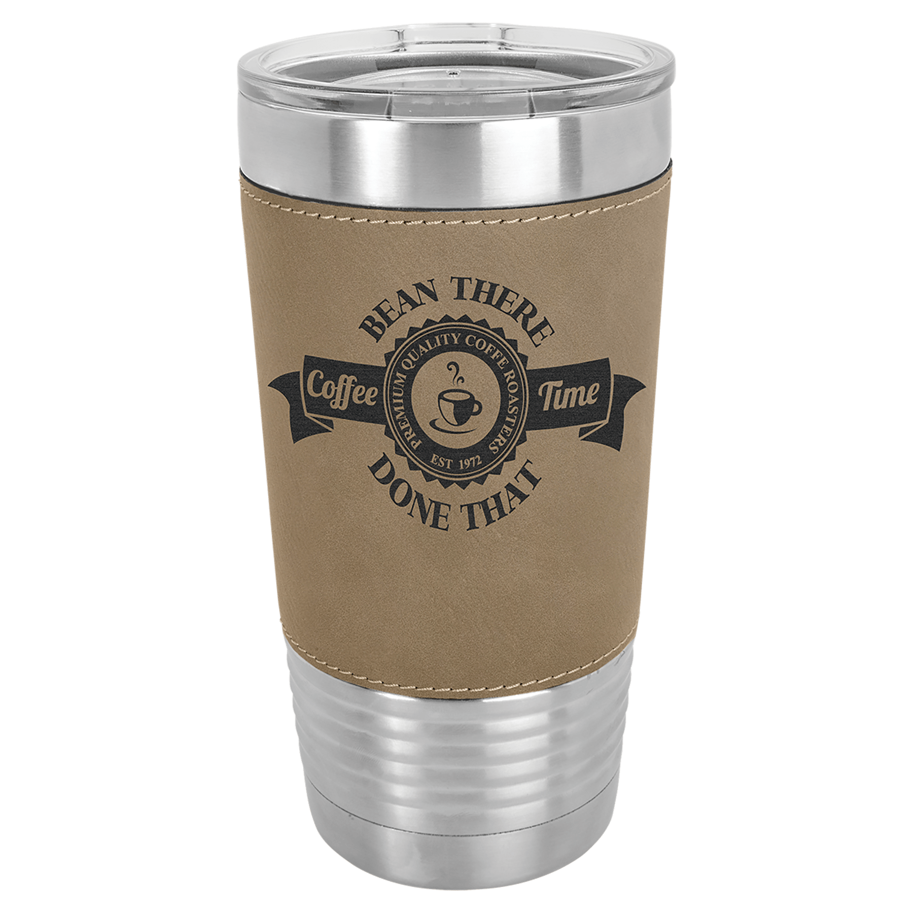 20 oz. Personalized Tumblers with Custom Engraving – Polar Camel Purple / 20 oz. Leatherette Wrapped Tumbler