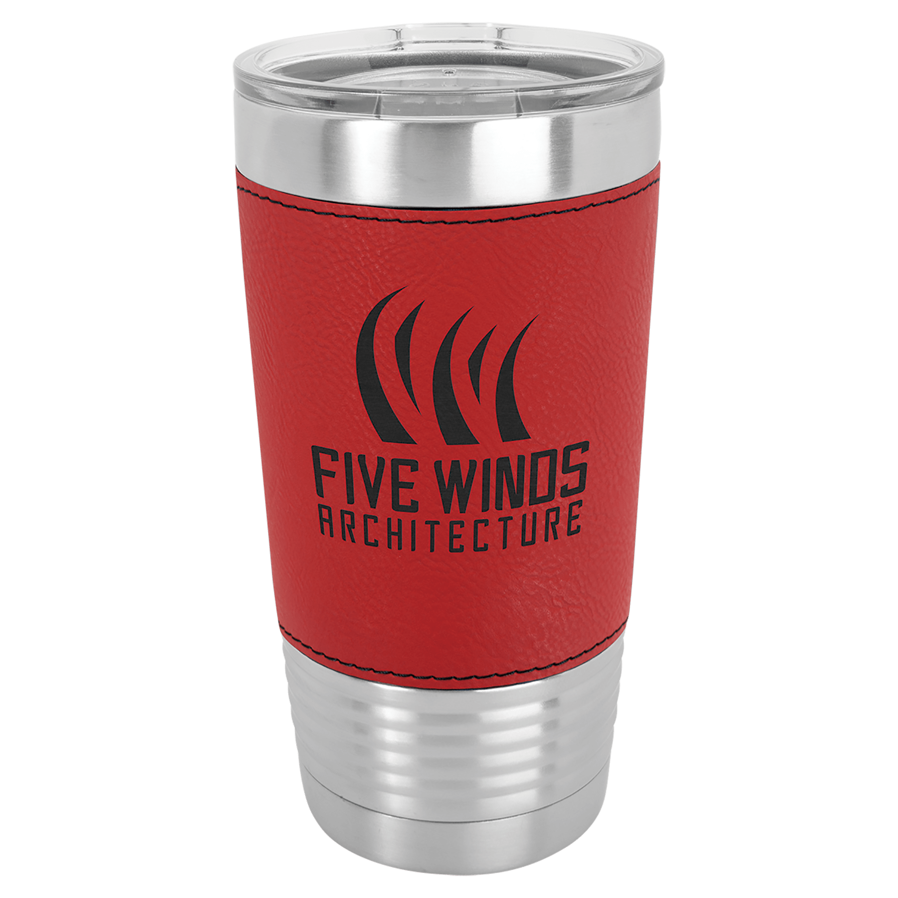 20 oz. Personalized Tumblers with Custom Engraving – Polar Camel Red / 20 oz. Leatherette Wrapped Tumbler