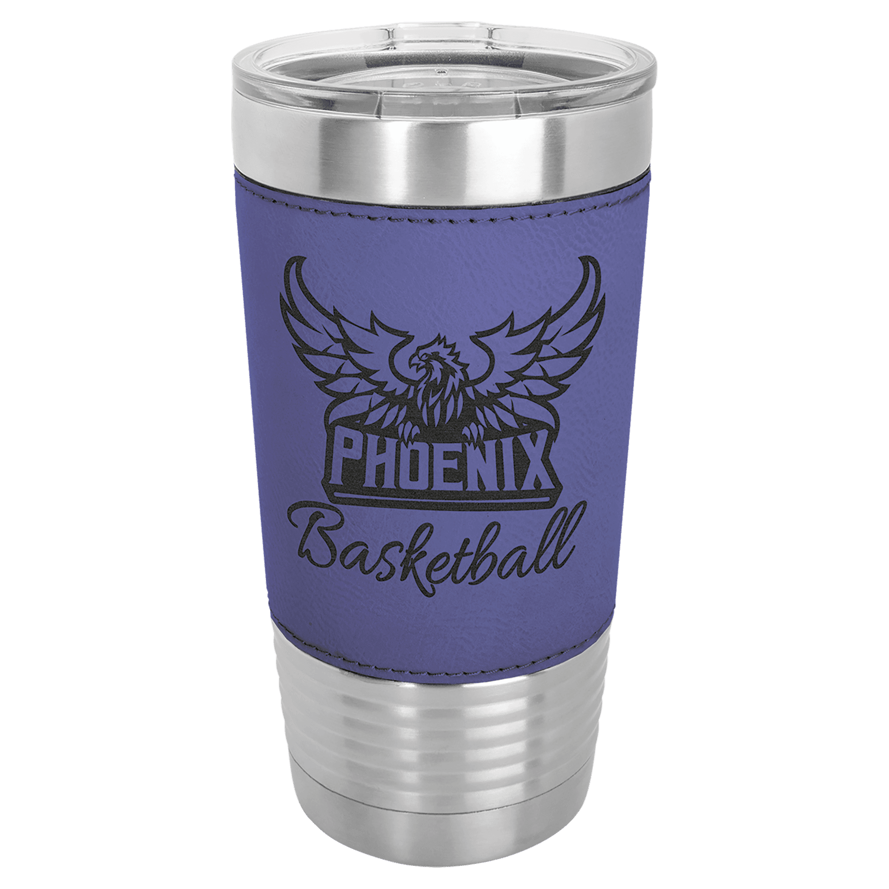 Personalized 20 oz. Ringneck Tumblers - Polar Camel Leatherette Wrap