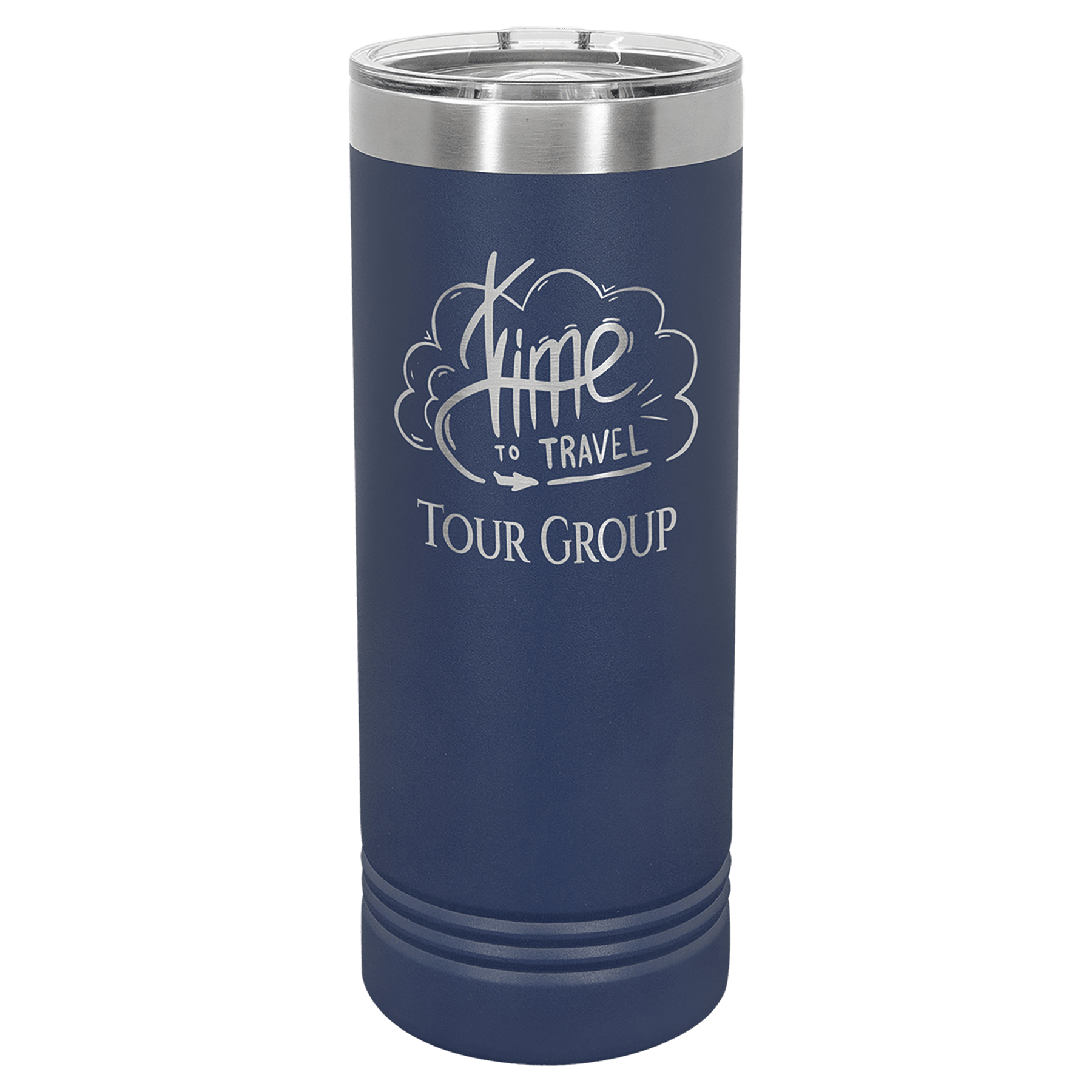 Personalized Skinny Tumblers – 2X Insulated Drinkware Powder Coated / Navy Blue / Skinny Tumbler