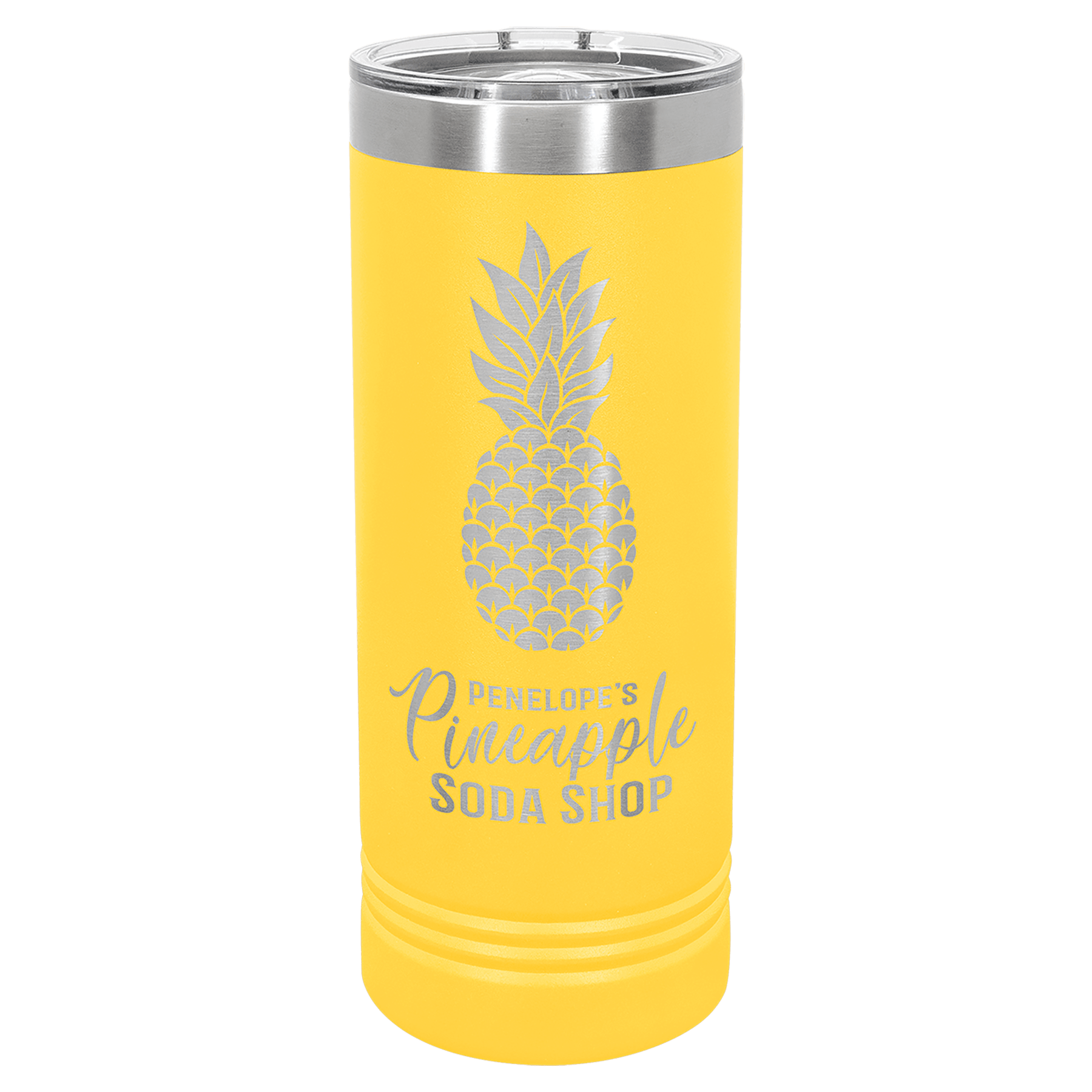 Personalized Skinny Tumblers – 2X Insulated Drinkware Powder Coated / Yellow / Skinny Tumbler