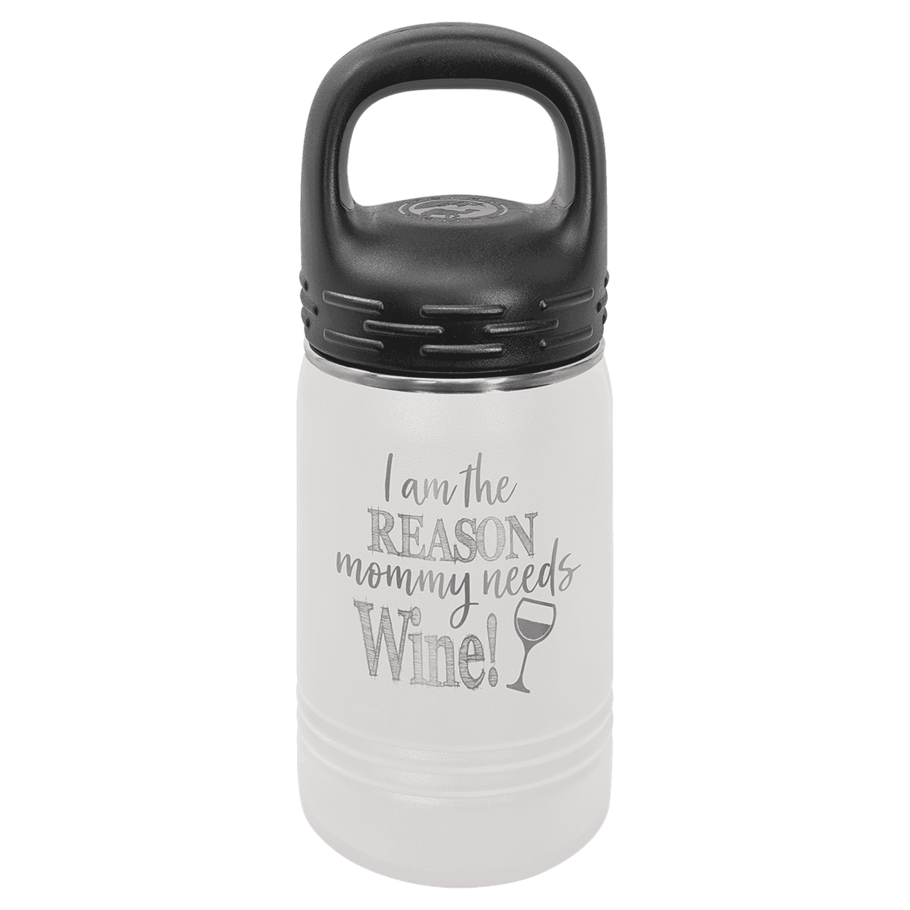 Personalized Water Bottles – Custom Engraved Polar Camel Drinkware 12 oz. / White / Powder Coated/Leatherette