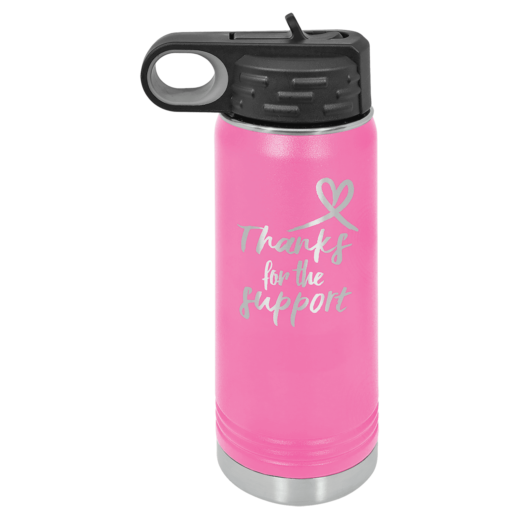 Personalized Water Bottles – Custom Engraved Polar Camel Drinkware 20 oz. / Pink / Powder Coated/Stainless Steel