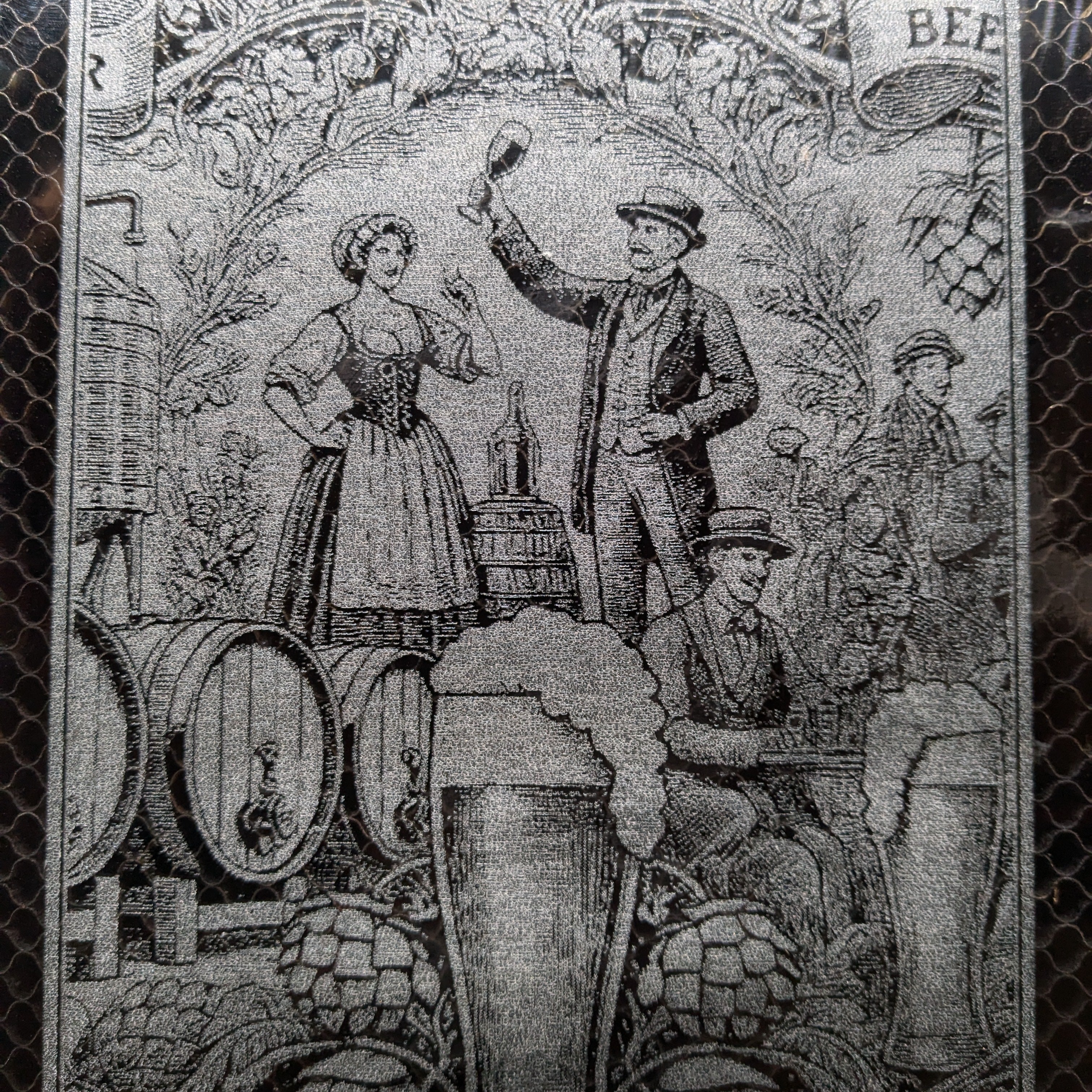 Laser Etching on Glass - Custom Designed