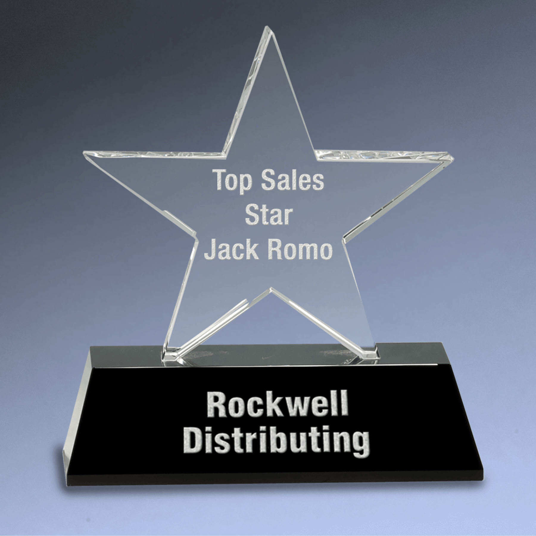 Crystal Star Awards and Paperweights with Custom Engraving