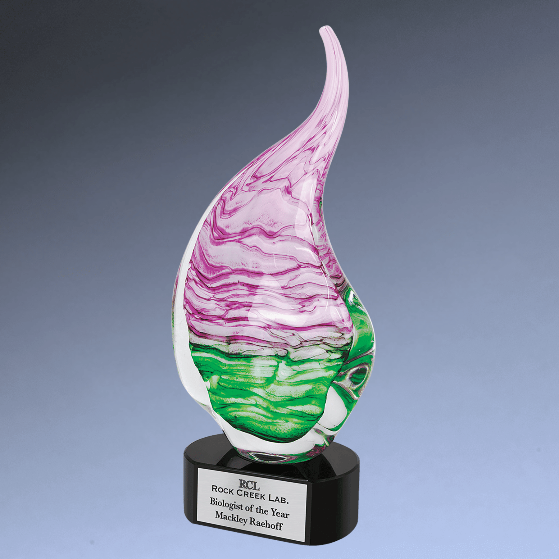 Hand-Blown Art Glass Award Sculptures for Recognition and Decor