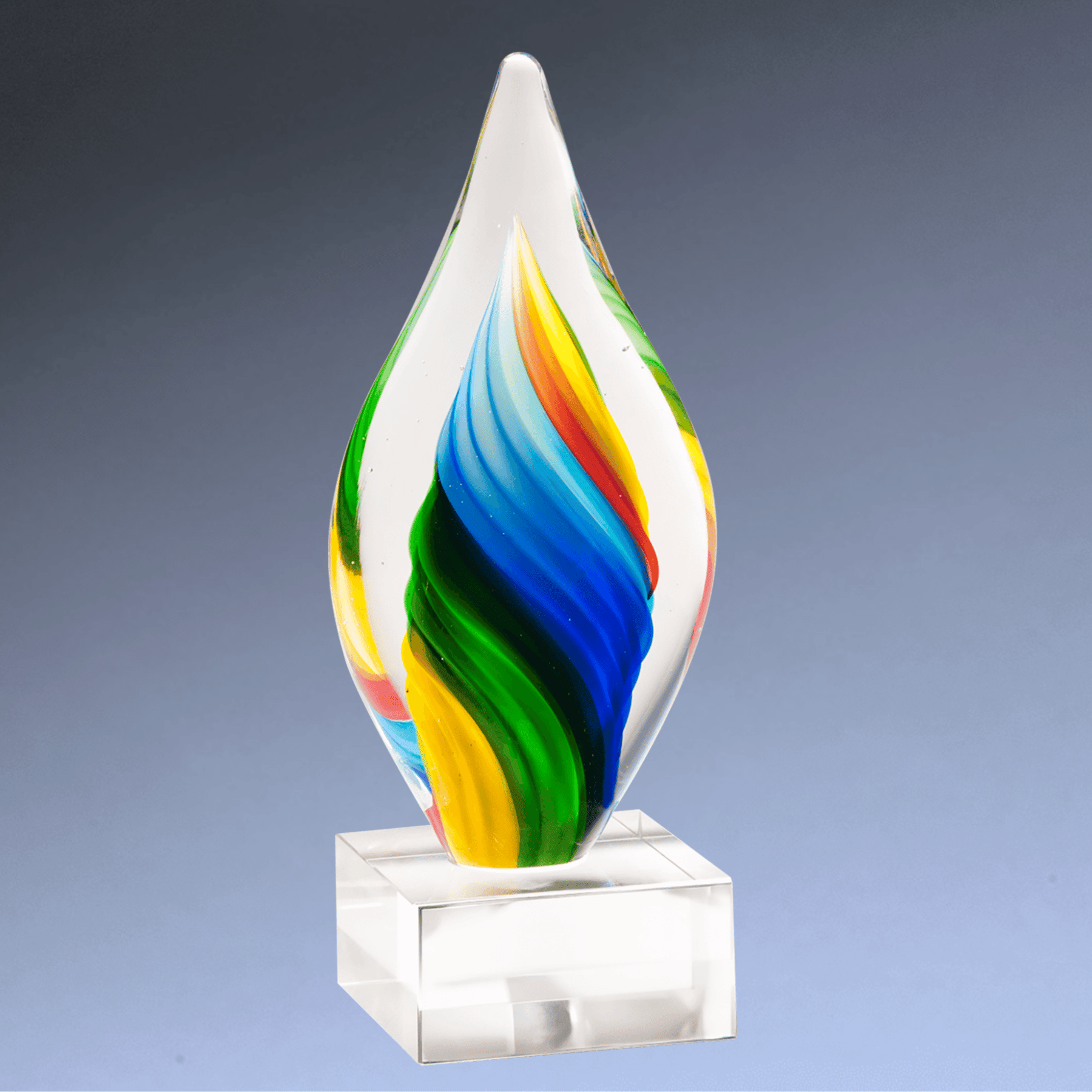 Hand-Blown Art Glass Award Sculptures for Recognition and Decor