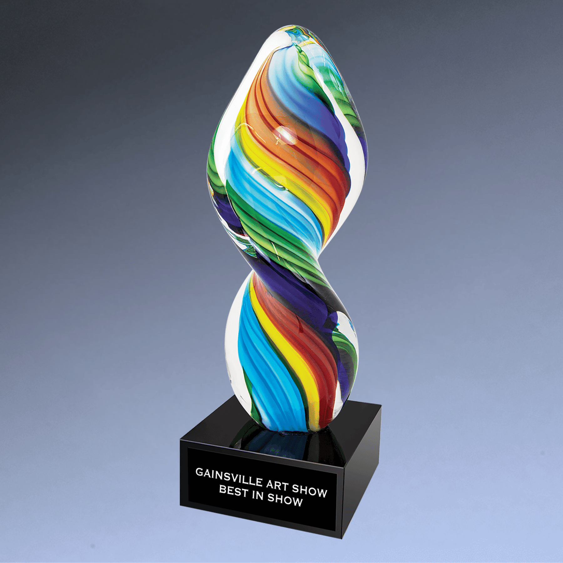 Hand-Blown Art Glass Award Sculptures for Recognition and Decor