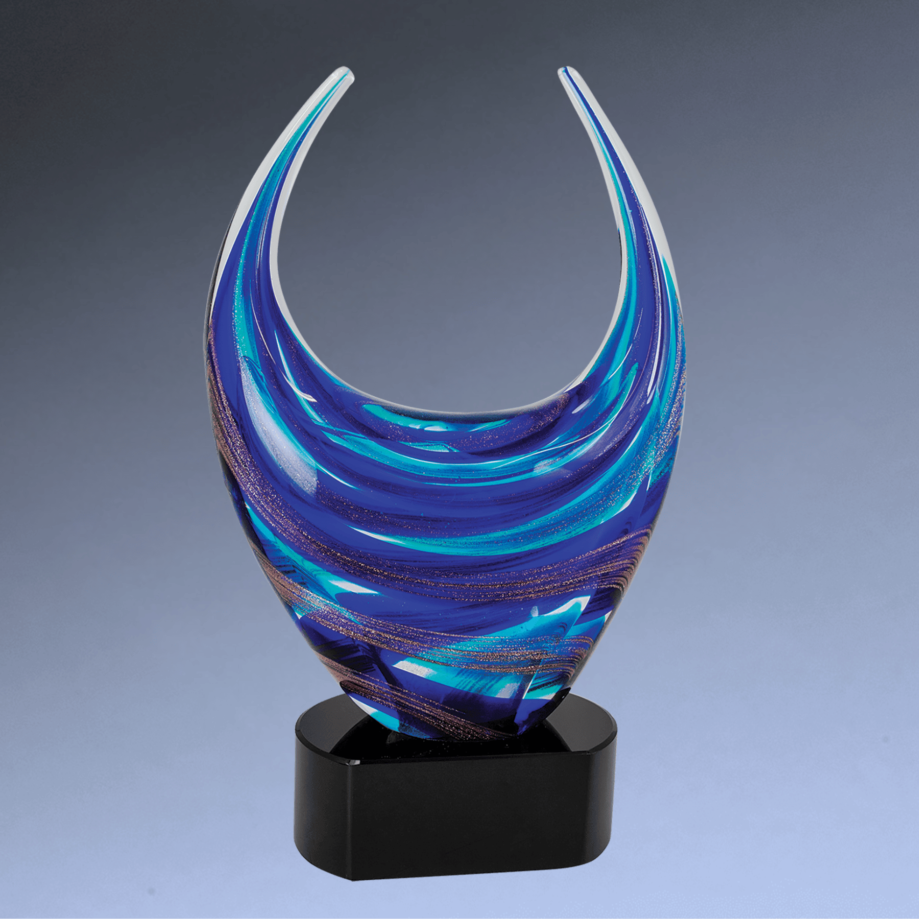 Hand-Blown Art Glass Award Sculptures for Recognition and Decor