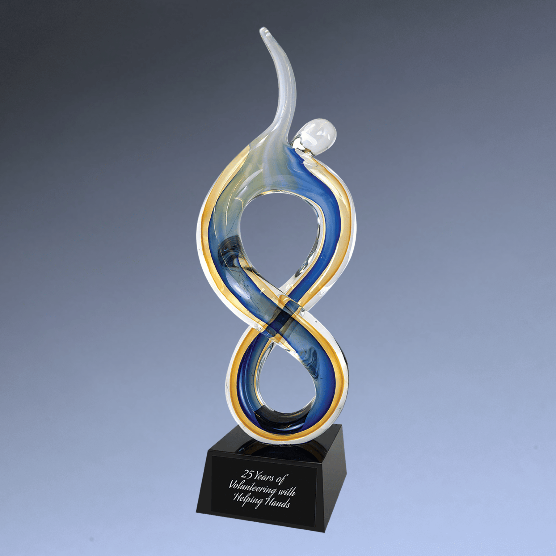 Hand-Blown Art Glass Award Sculptures for Recognition and Decor