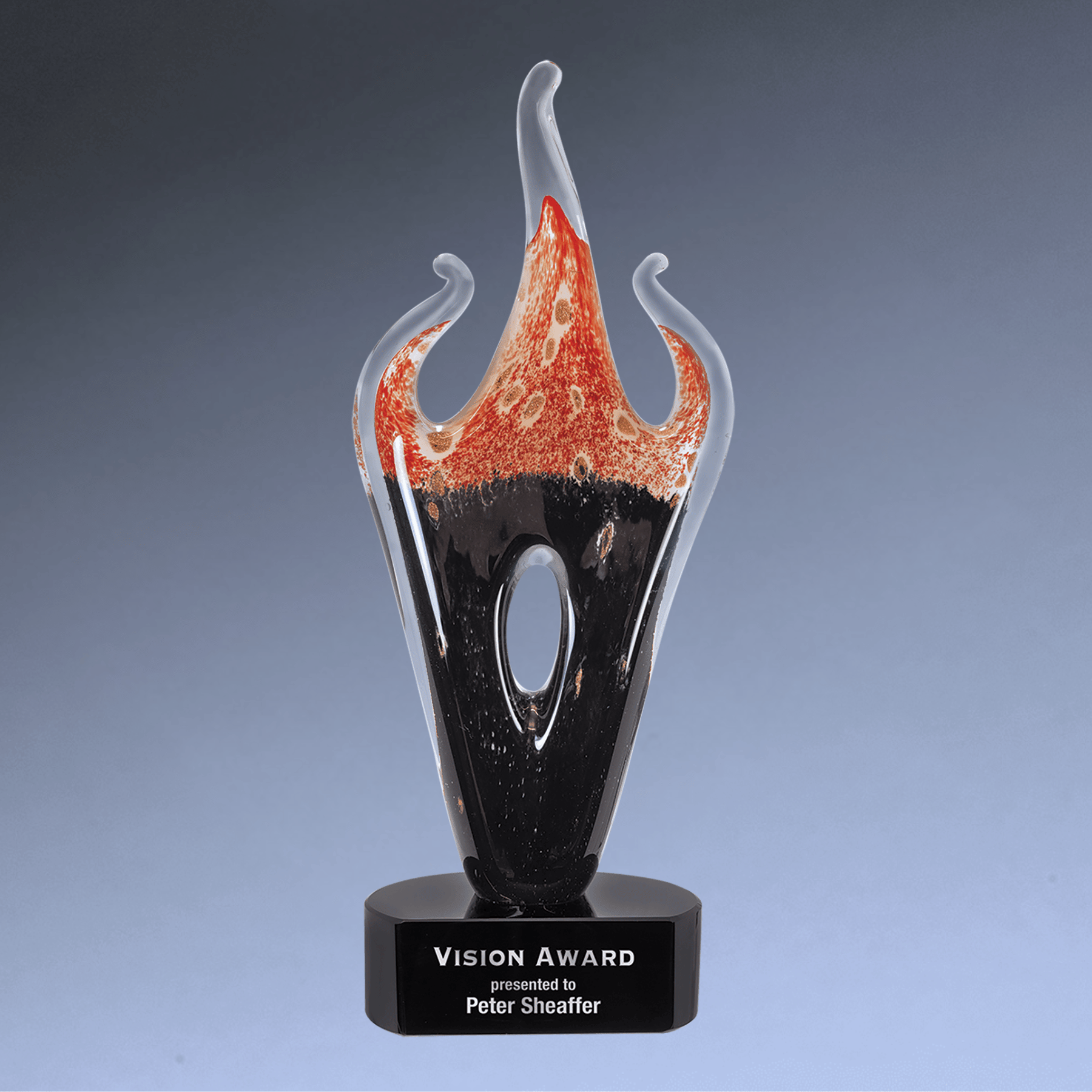 Hand-Blown Art Glass Award Sculptures for Recognition and Decor