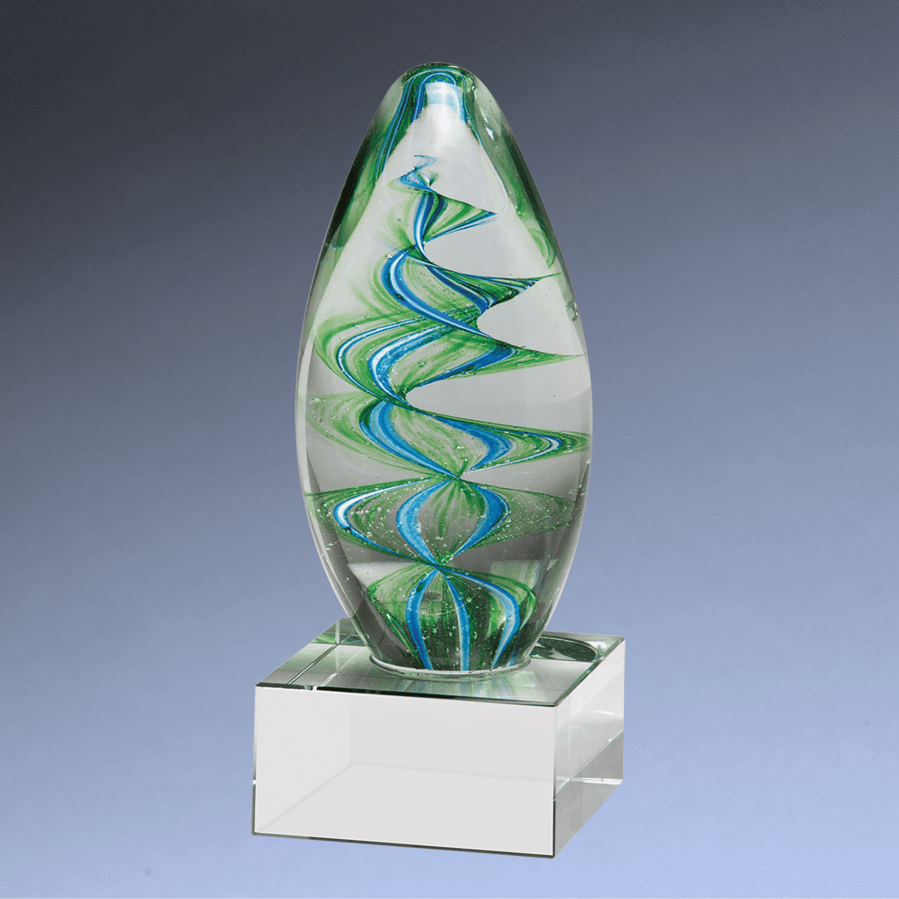 Hand-Blown Art Glass Award Sculptures for Recognition and Decor