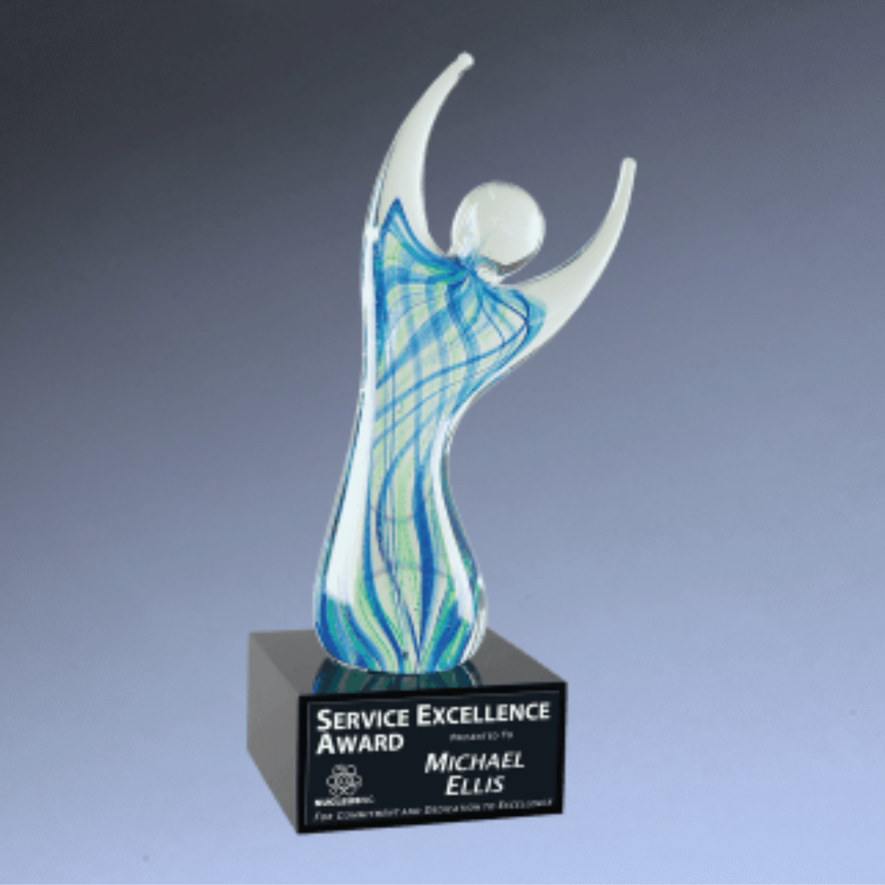 Hand-Blown Art Glass Award Sculptures for Recognition and Decor