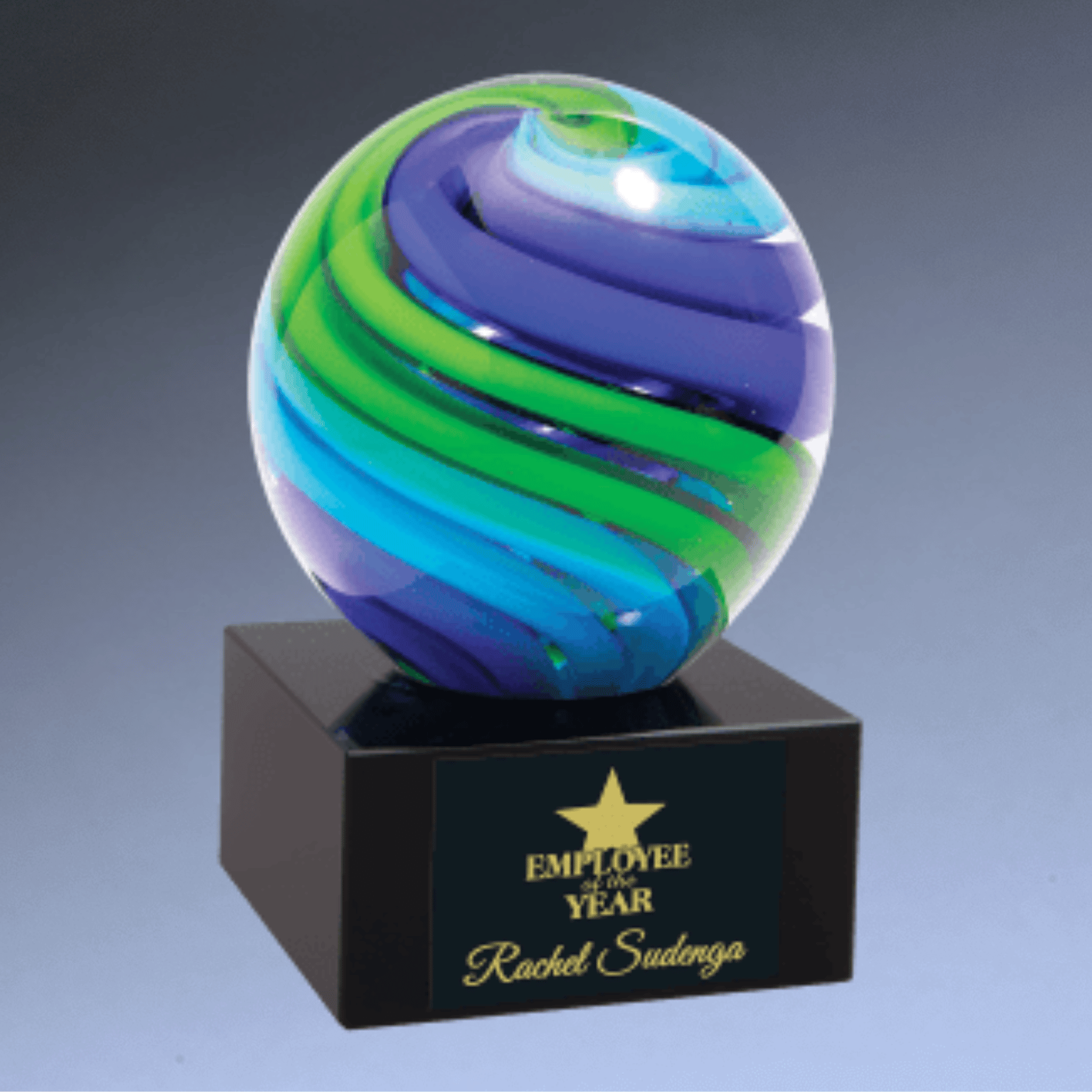 Hand-Blown Art Glass Award Sculptures for Recognition and Decor