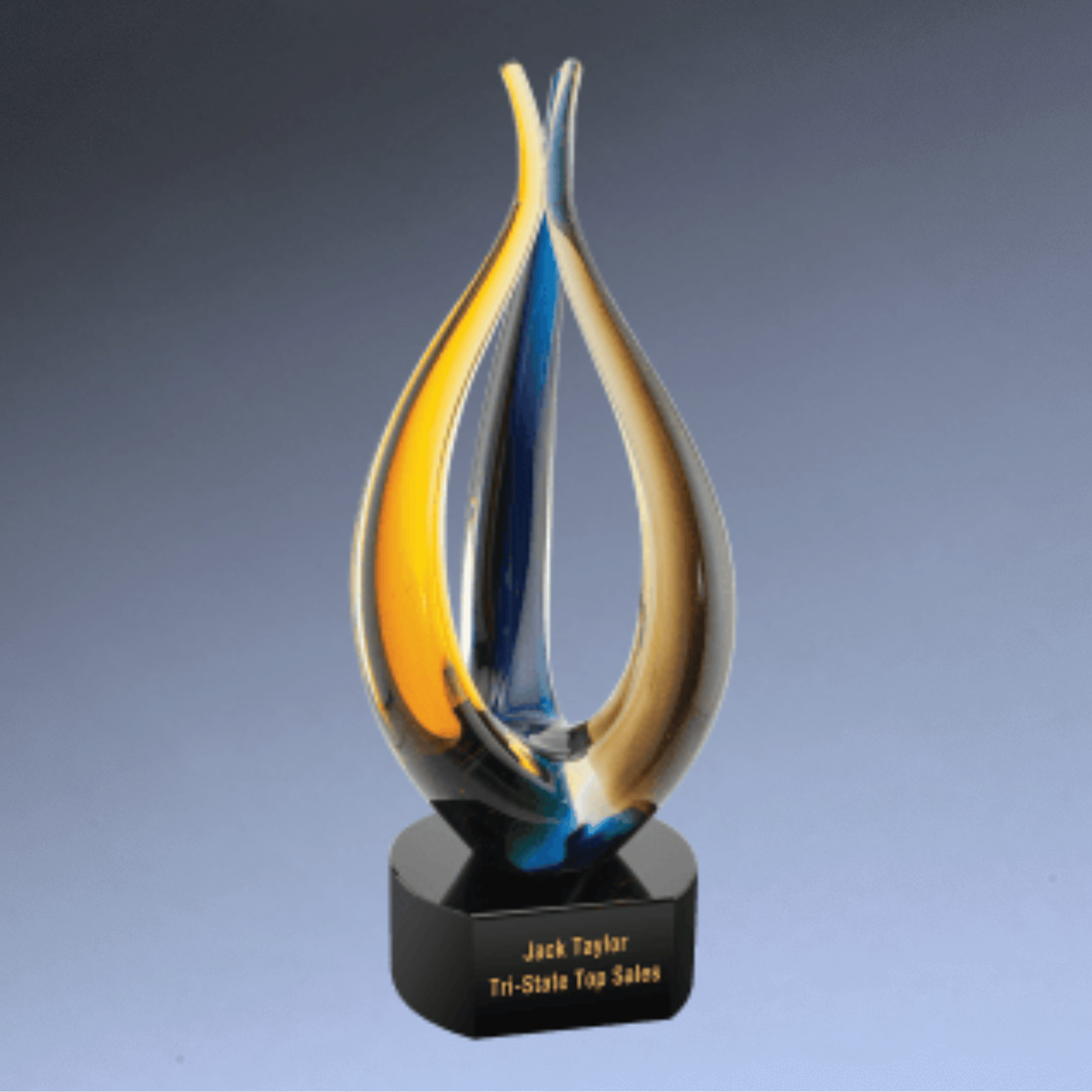 Hand-Blown Art Glass Award Sculptures for Recognition and Decor