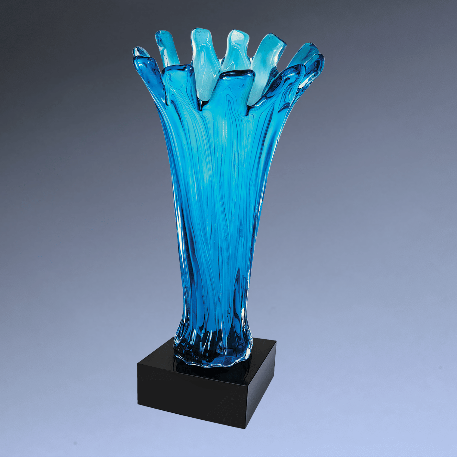 Hand-Blown Art Glass Award Sculptures for Recognition and Decor