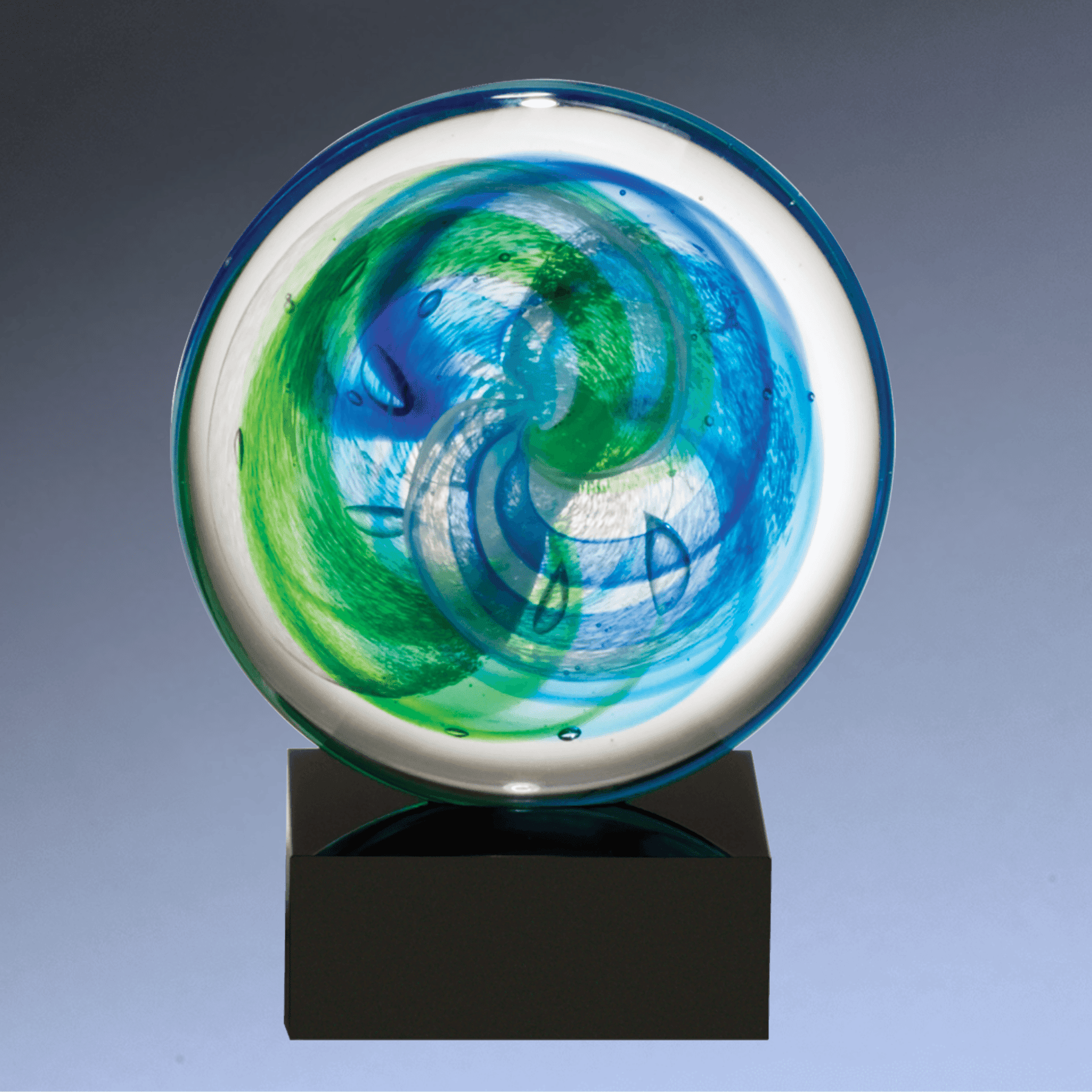 Hand-Blown Art Glass Award Sculptures for Recognition and Decor
