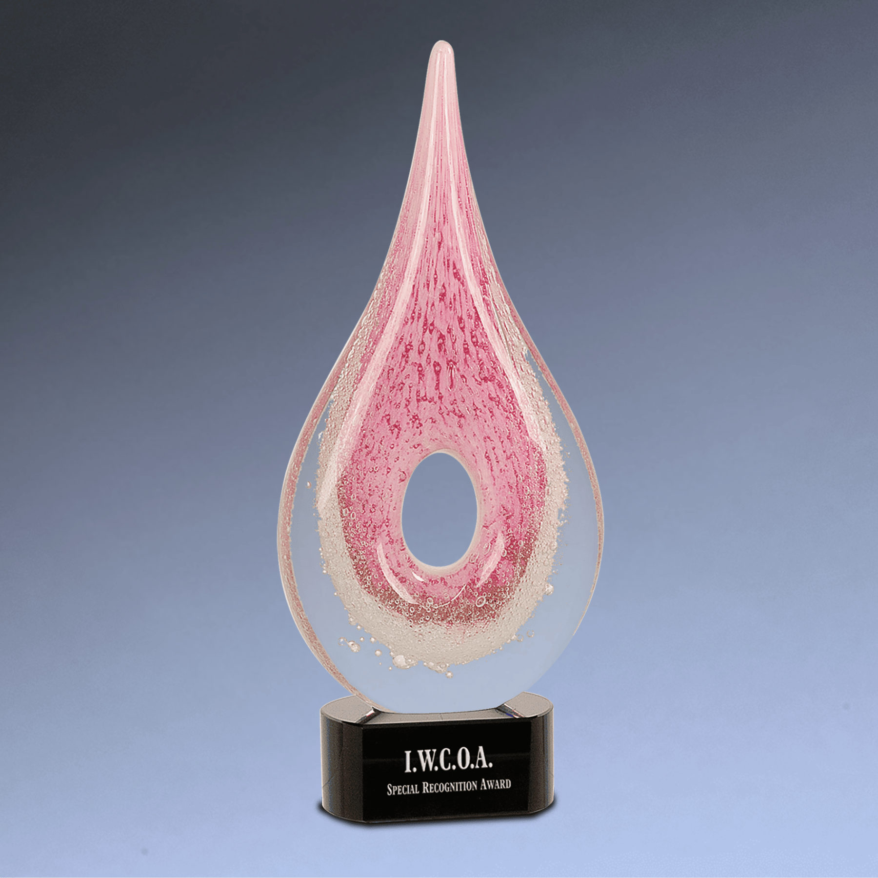 Hand-Blown Art Glass Award Sculptures for Recognition and Decor