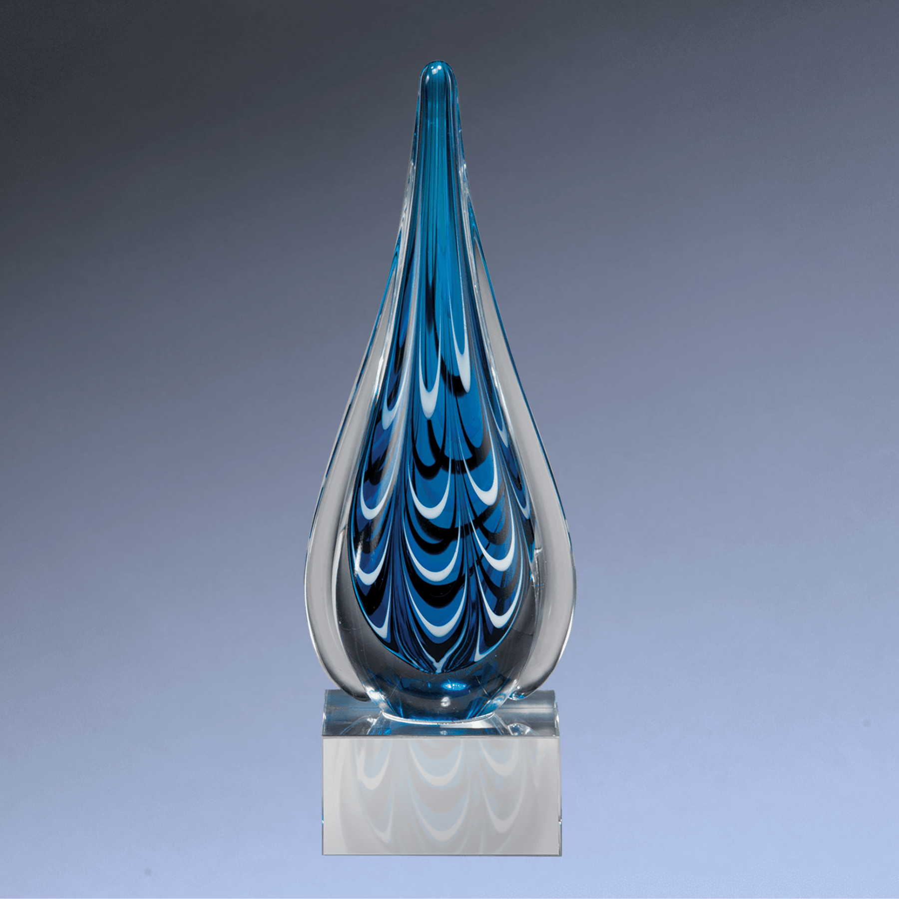 Hand-Blown Art Glass Award Sculptures for Recognition and Decor