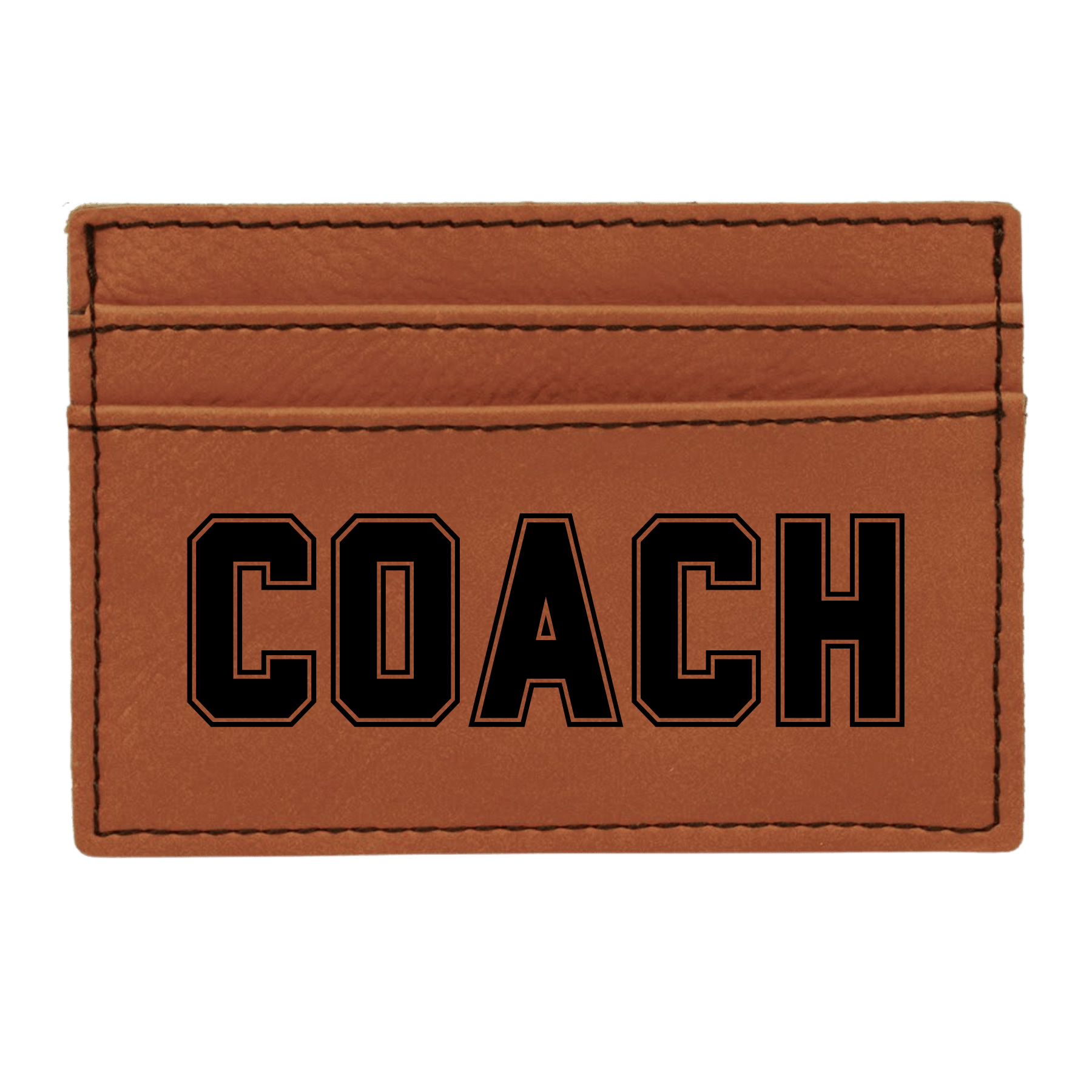 Personalized Wallet Clip with Card Holder Rawhide