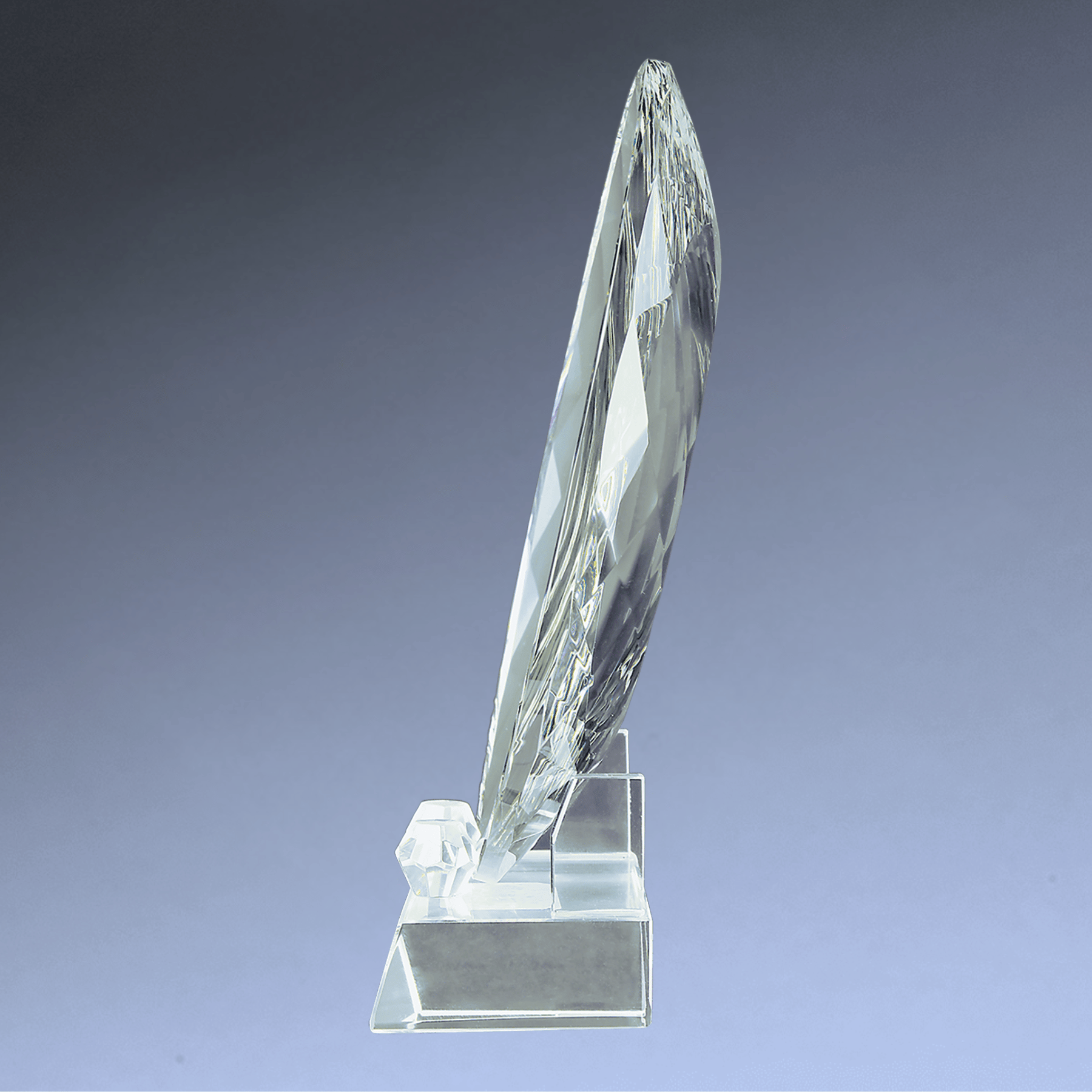 Crystal Recognition Plate with Pedestal Base for Awards and Milestones 7 3/4"
