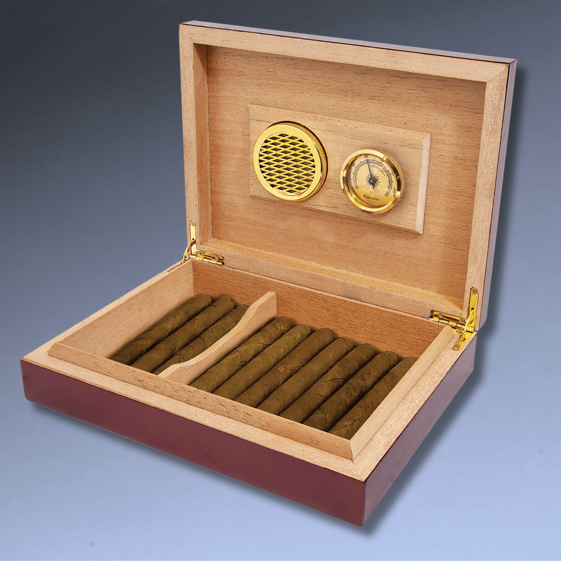 Personalized Spanish Cedar Humidor with Hygrometer