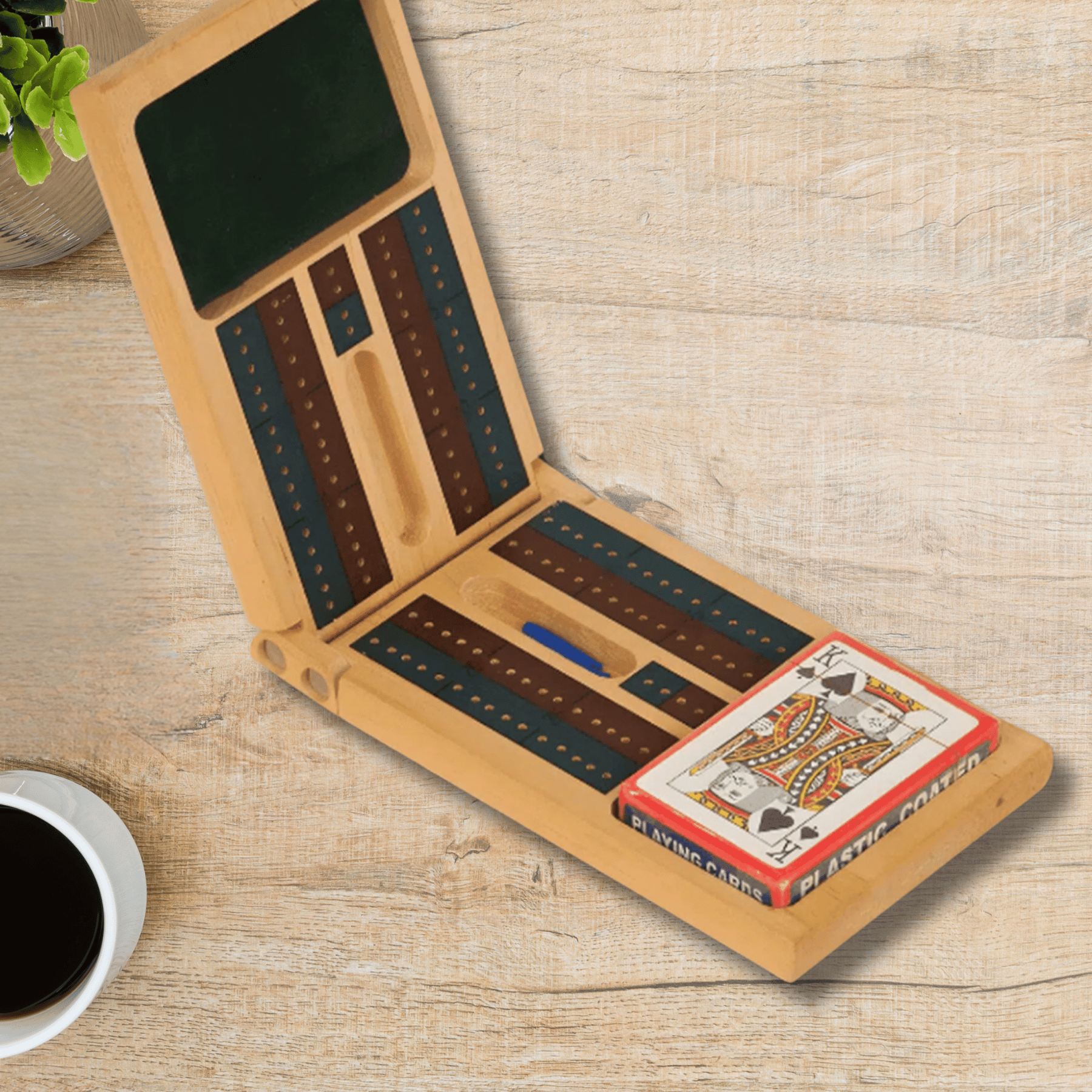 Personalized Wood Cribbage Game Set with Custom Engraving