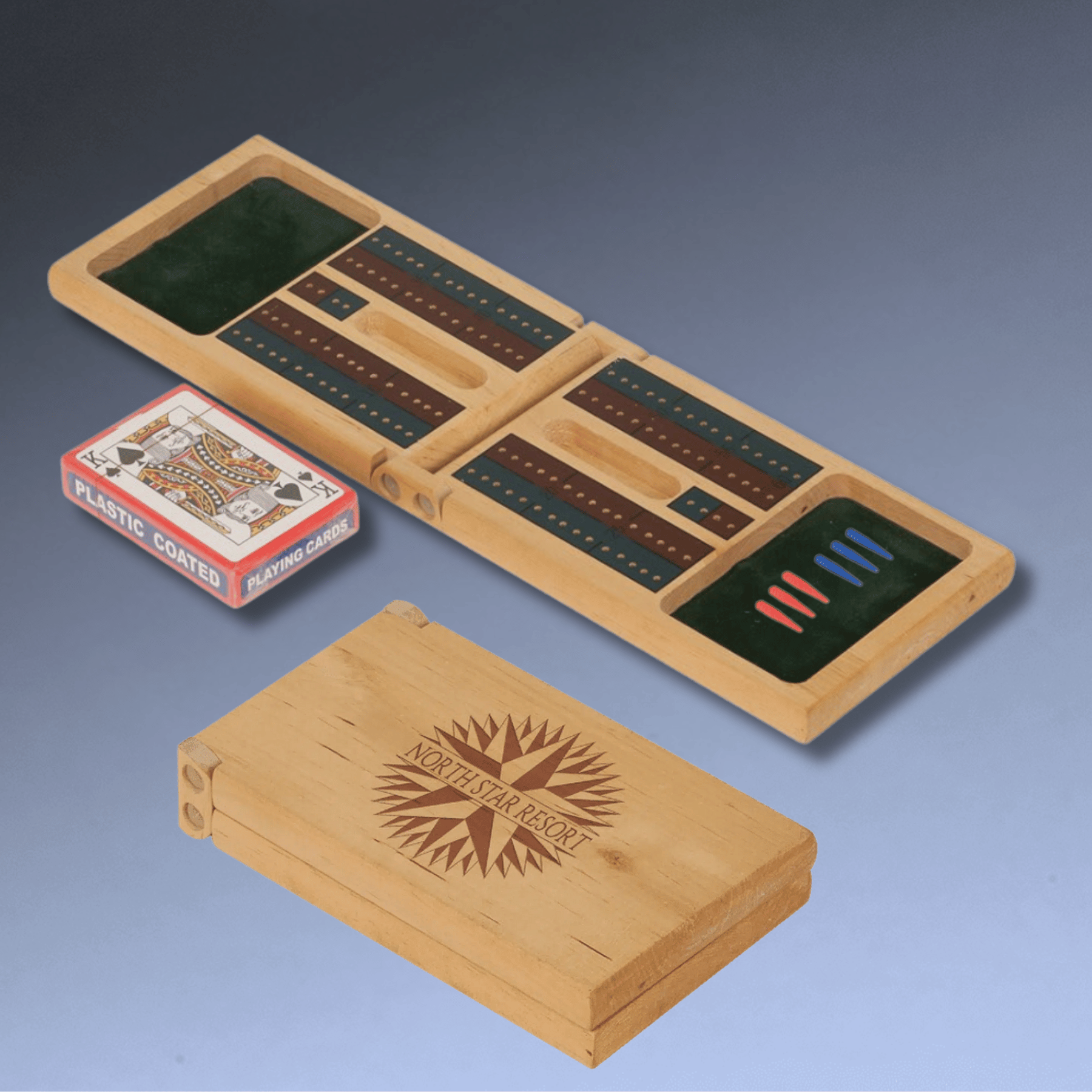 Personalized Wood Cribbage Game Set with Custom Engraving