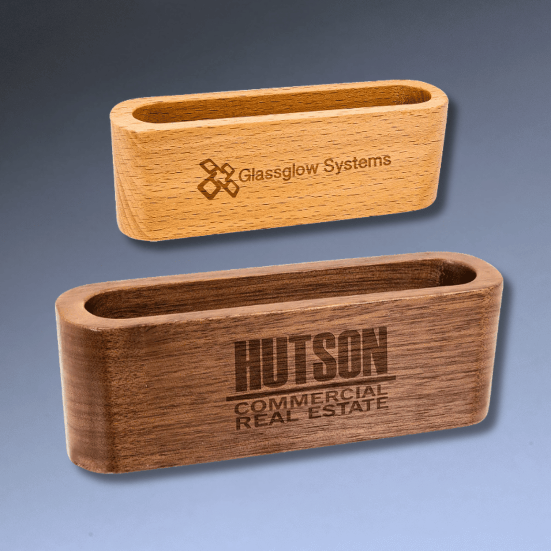 Wood Business Card Holders - Desk Card Holder