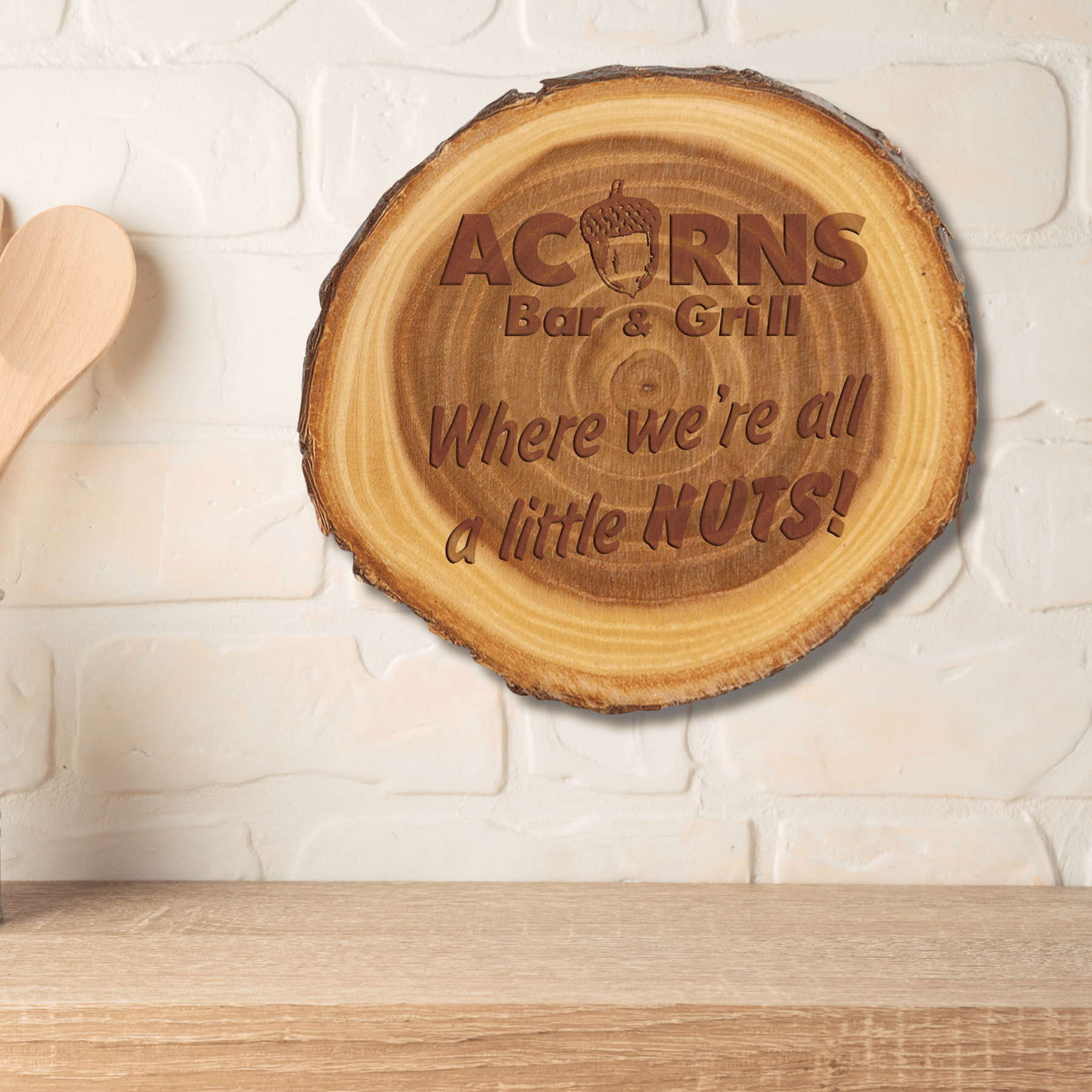 Personalized Log Coasters, Magnets and Plaques - Rustic Decor