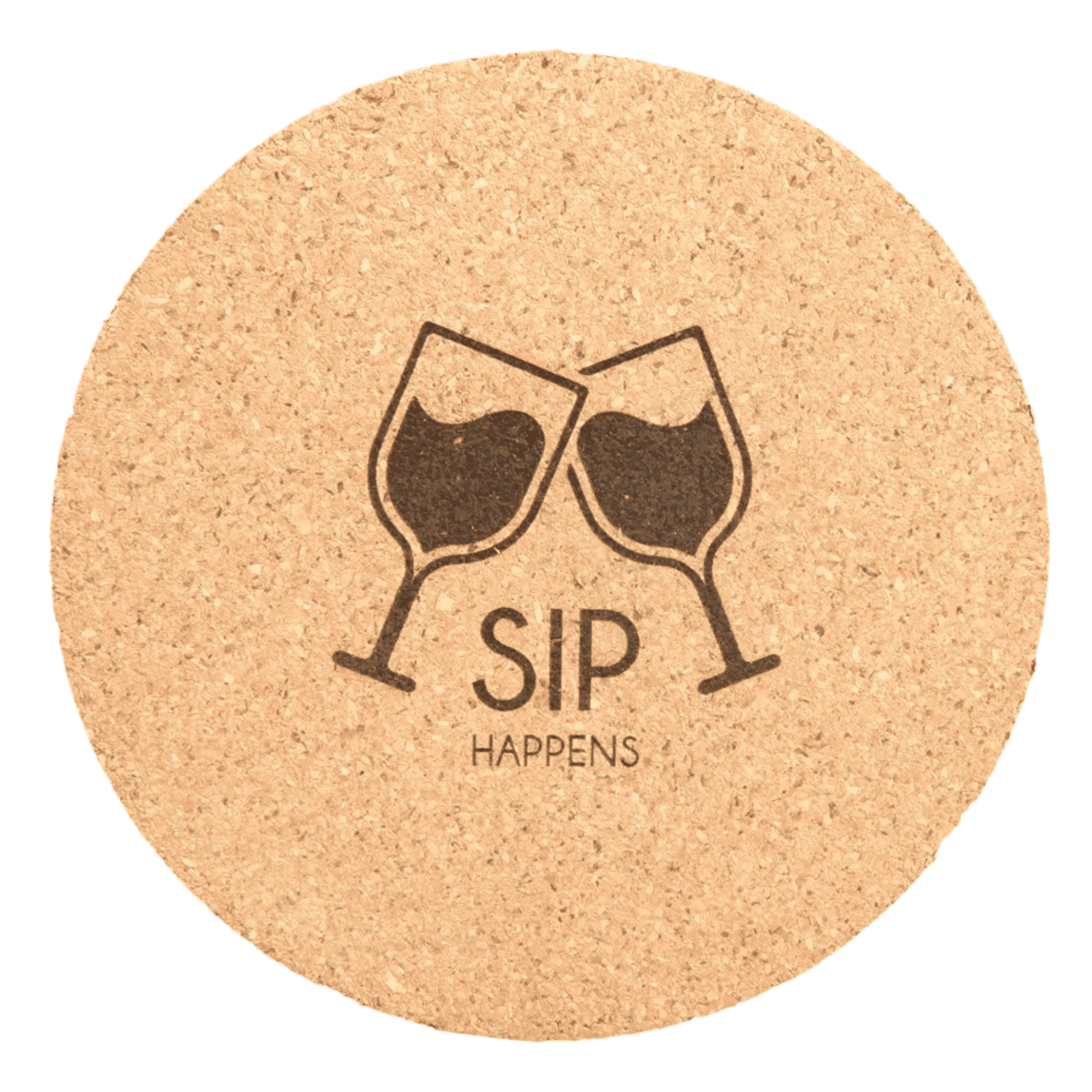 Personalized Cork Coasters, Trivets and Gift Sets Standard Cork Coaster - Individual / Round / 4" Diameter x 3/16" Thickness