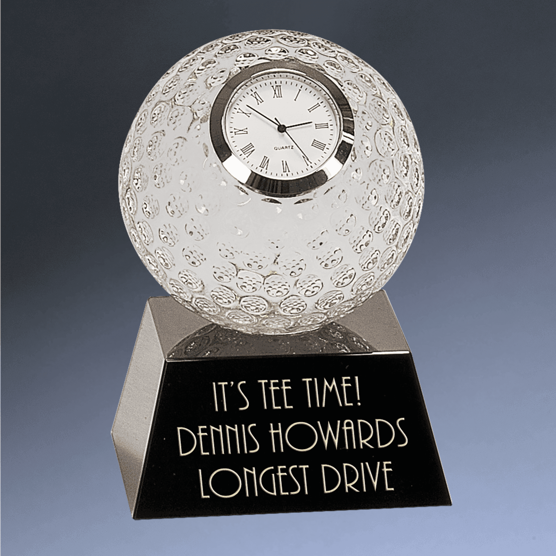 Laser Etched Crystal Desk Clocks – Personalized Awards, Gifts & Home Decor
