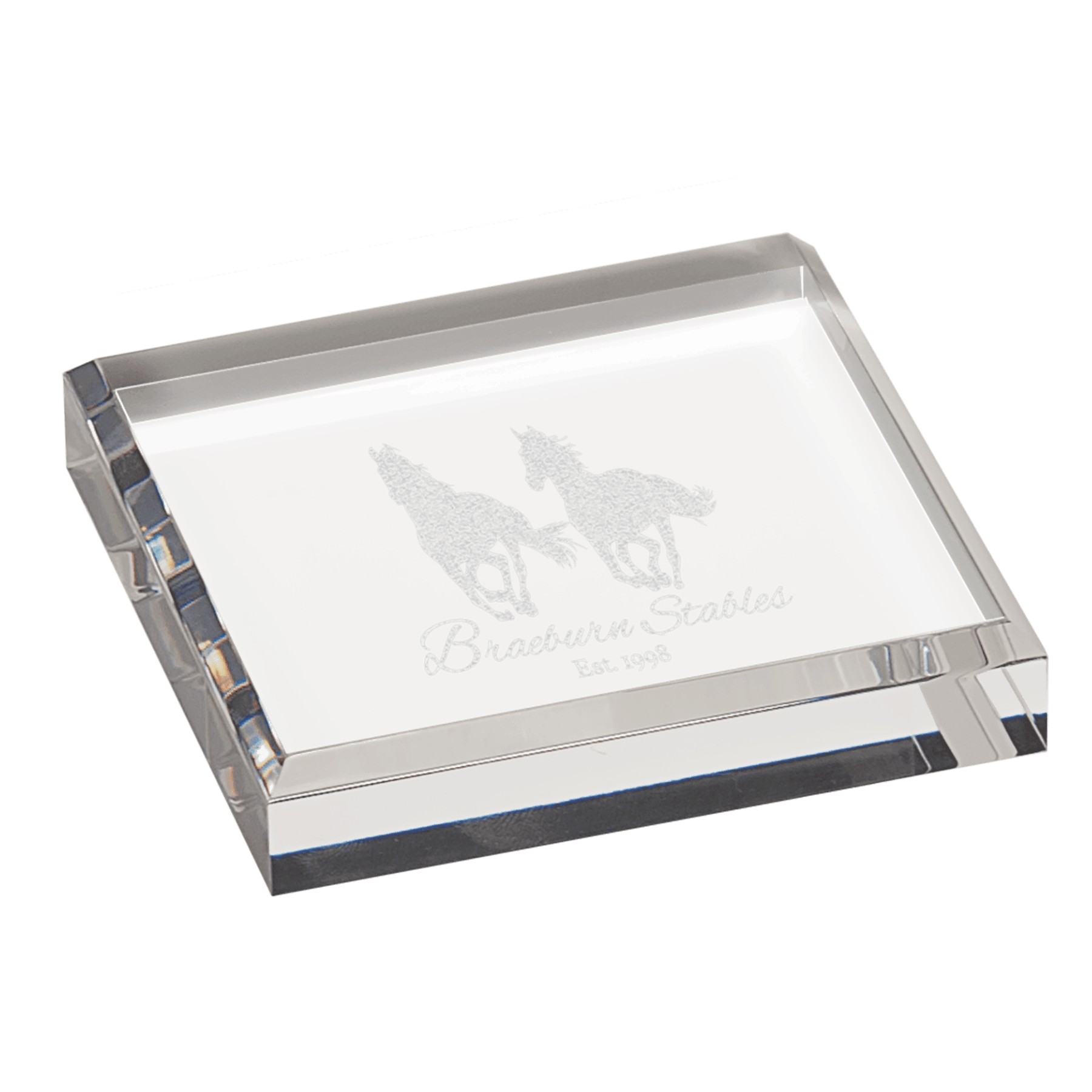 Personalized Acrylic Paperweights for Recognition Awards & Gifts Square / Clear / 3 3/4" x 3 3/4"