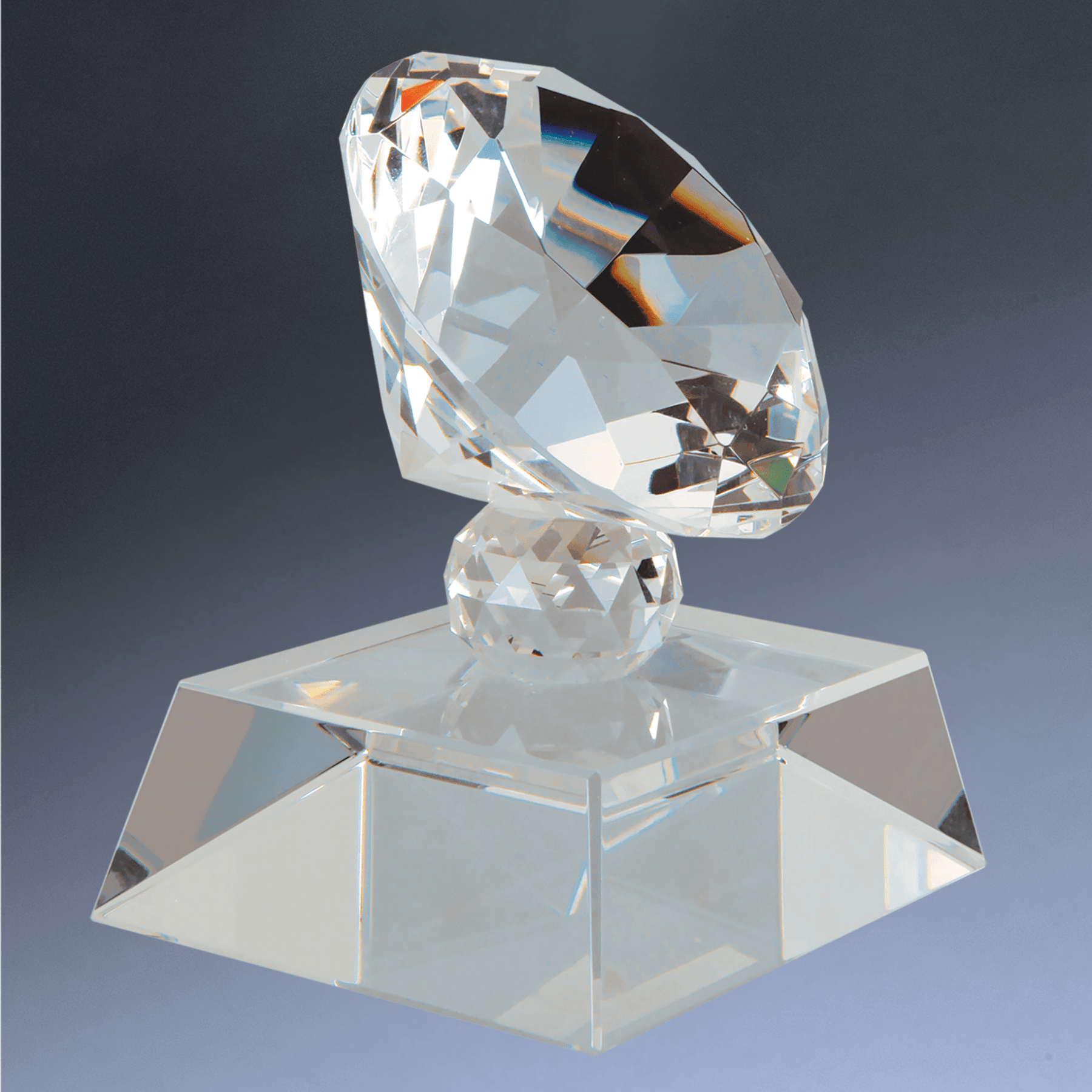 Crystal Diamond Awards & Paperweights with Personalized Engraving Crystal Diamond Paperweight with Clear Base