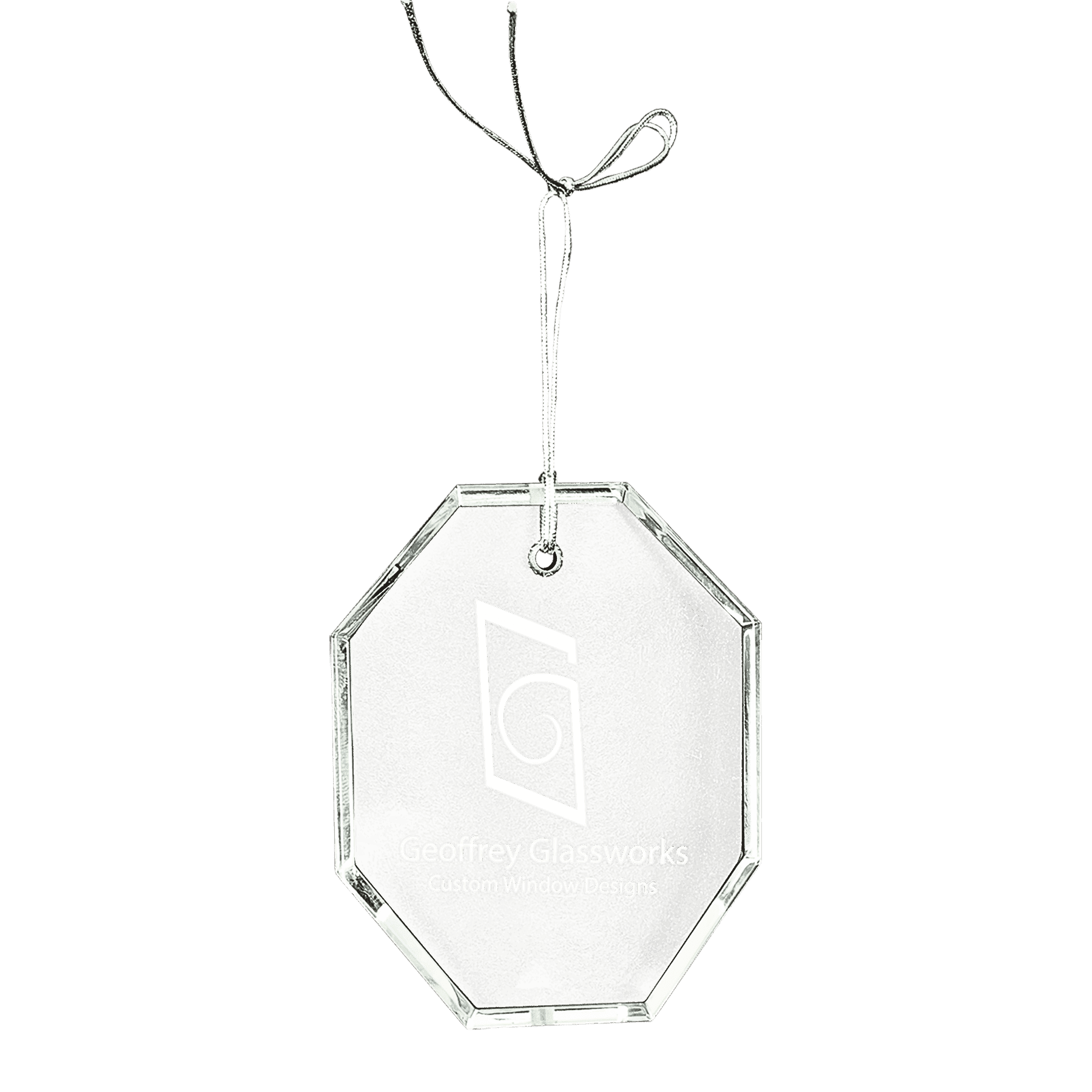 Laser Etched Crystal Ornaments with Ribbon and Gift Box