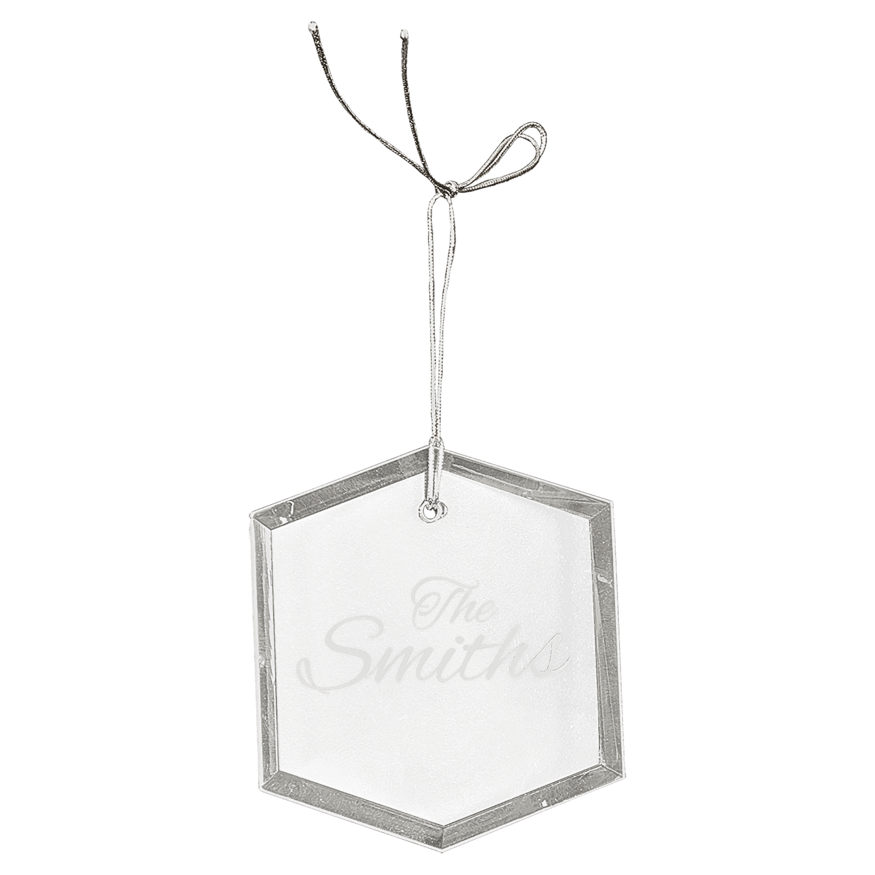 Laser Etched Crystal Ornaments with Ribbon and Gift Box