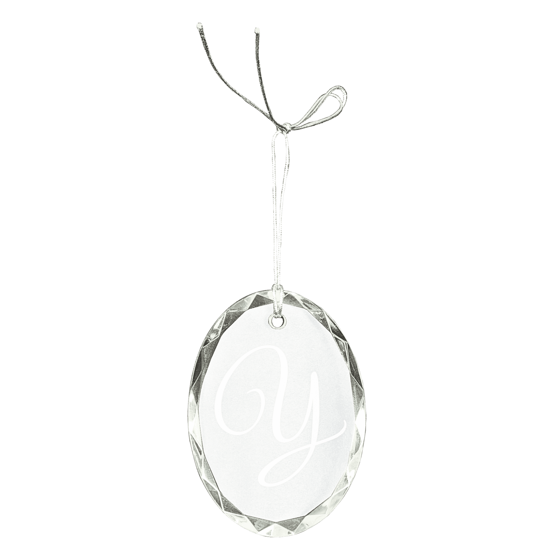 Laser Etched Crystal Ornaments with Ribbon and Gift Box