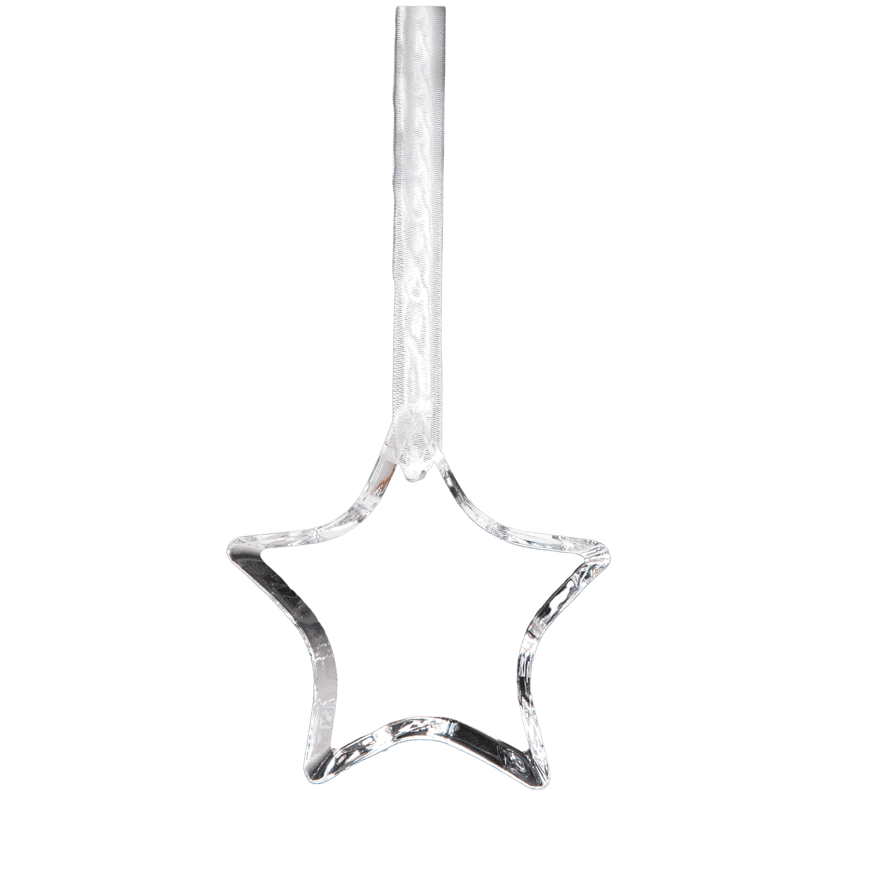 Laser Etched Crystal Ornaments with Ribbon and Gift Box