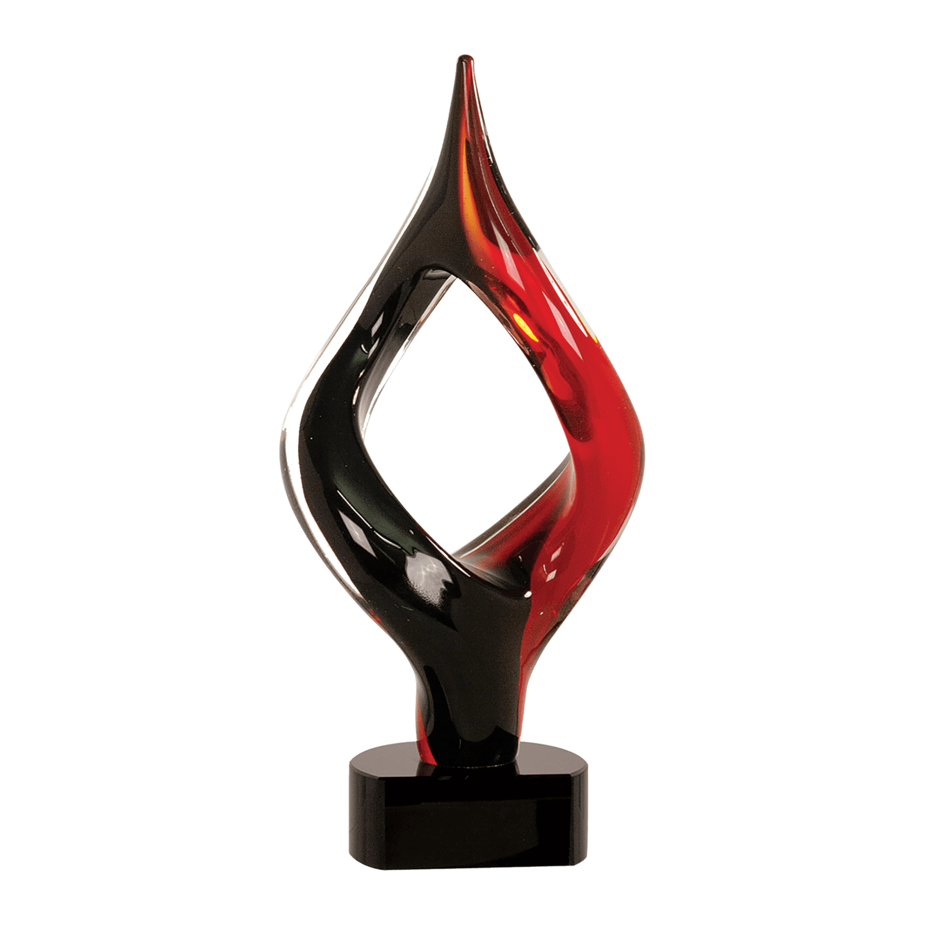 Hand-Blown Art Glass Award Sculptures for Recognition and Decor