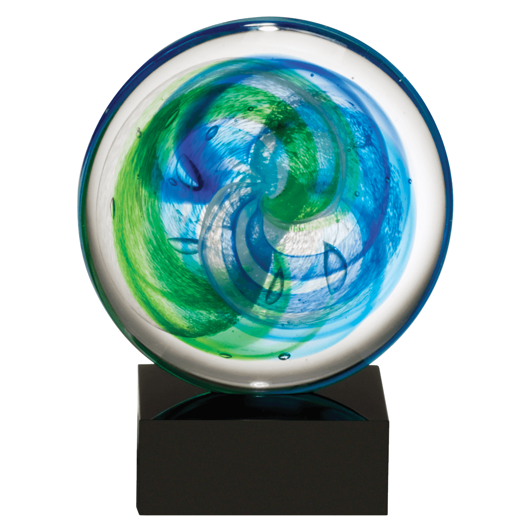 Hand-Blown Art Glass Award Sculptures for Recognition and Decor