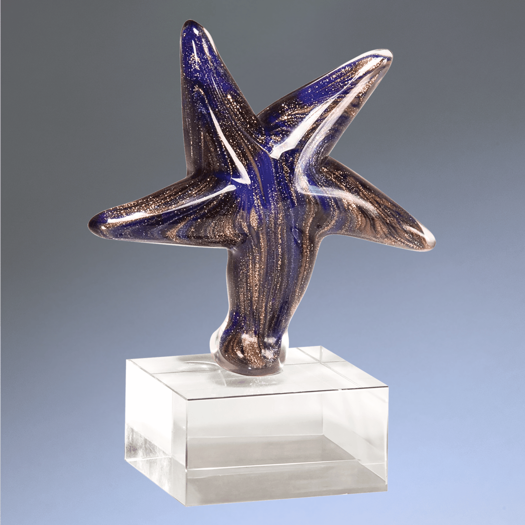 Hand-Blown Art Glass Award Sculptures | Personalized Engraving Apple Art Glass / Red / 3 1/4"(W) x 5 3/4"(H)