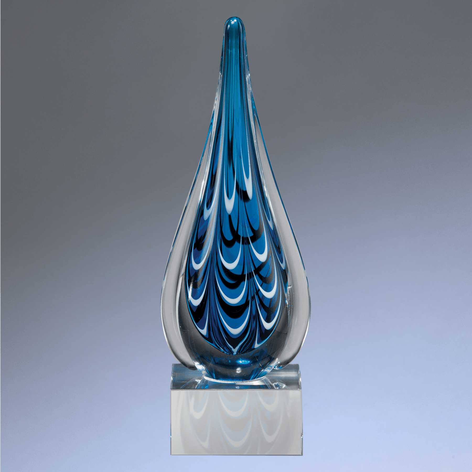 Hand-Blown Art Glass Award Sculptures | Personalized Engraving Apple Art Glass / Red / 3 1/4"(W) x 5 3/4"(H)