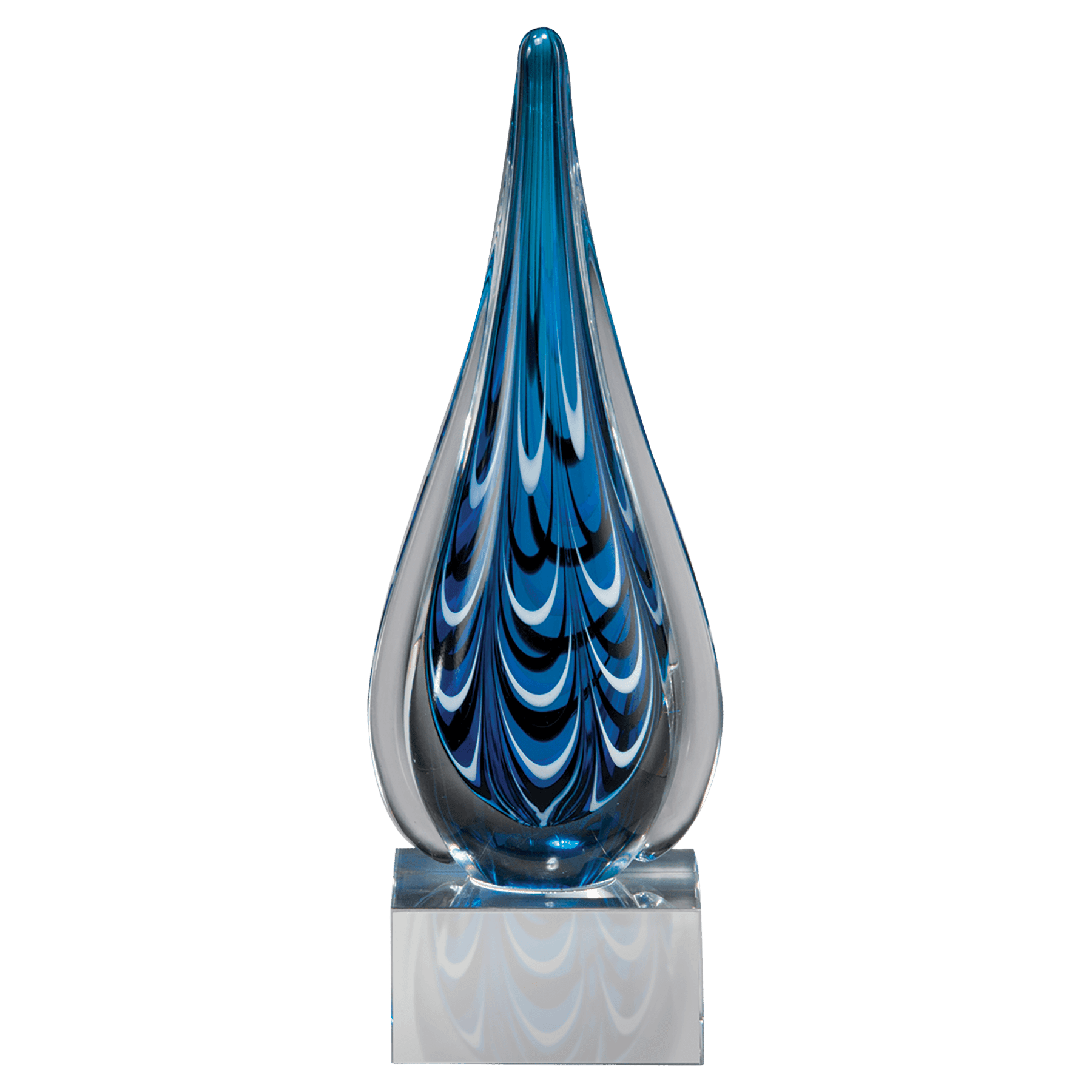 Hand-Blown Art Glass Award Sculptures for Recognition and Decor