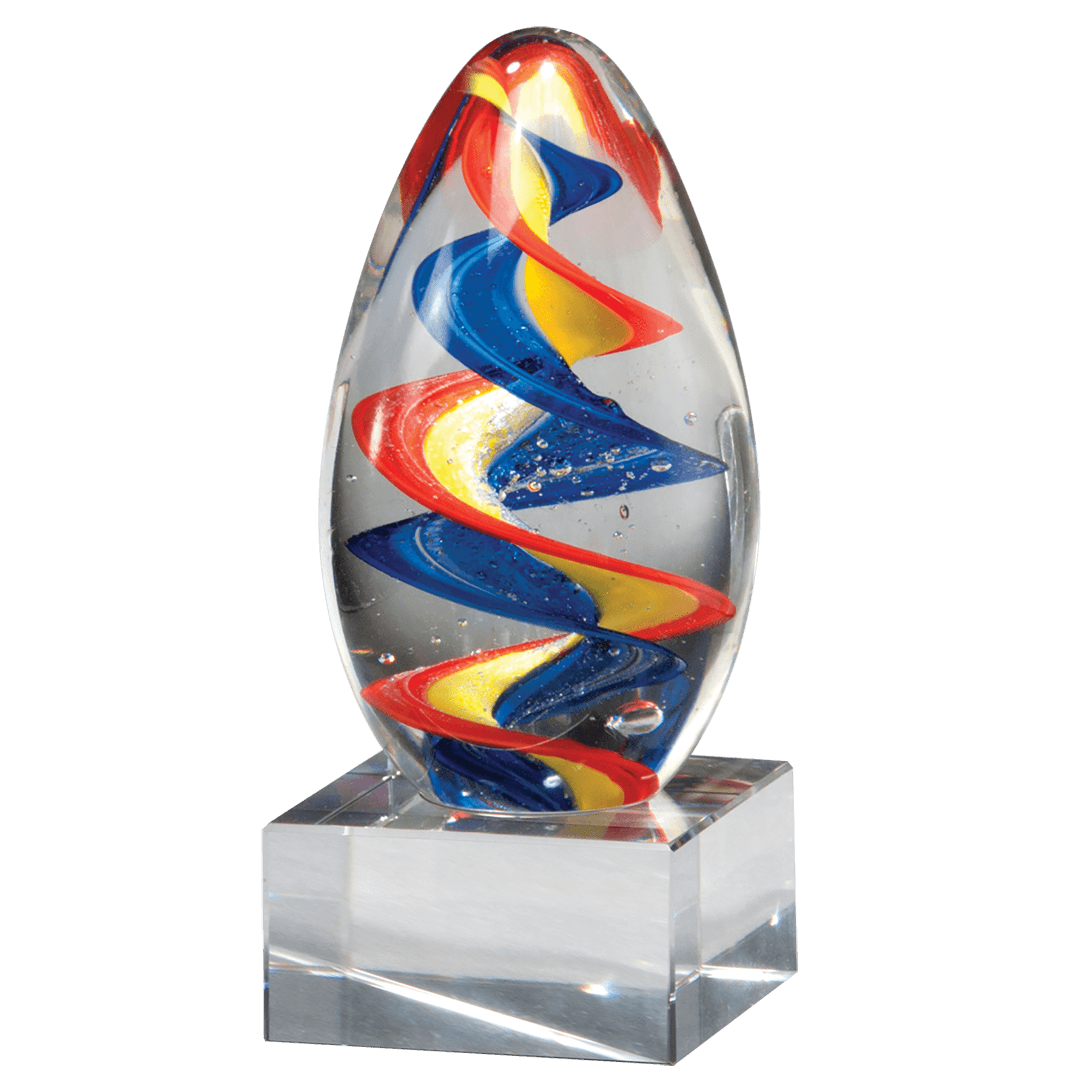 Hand-Blown Art Glass Award Sculptures for Recognition and Decor