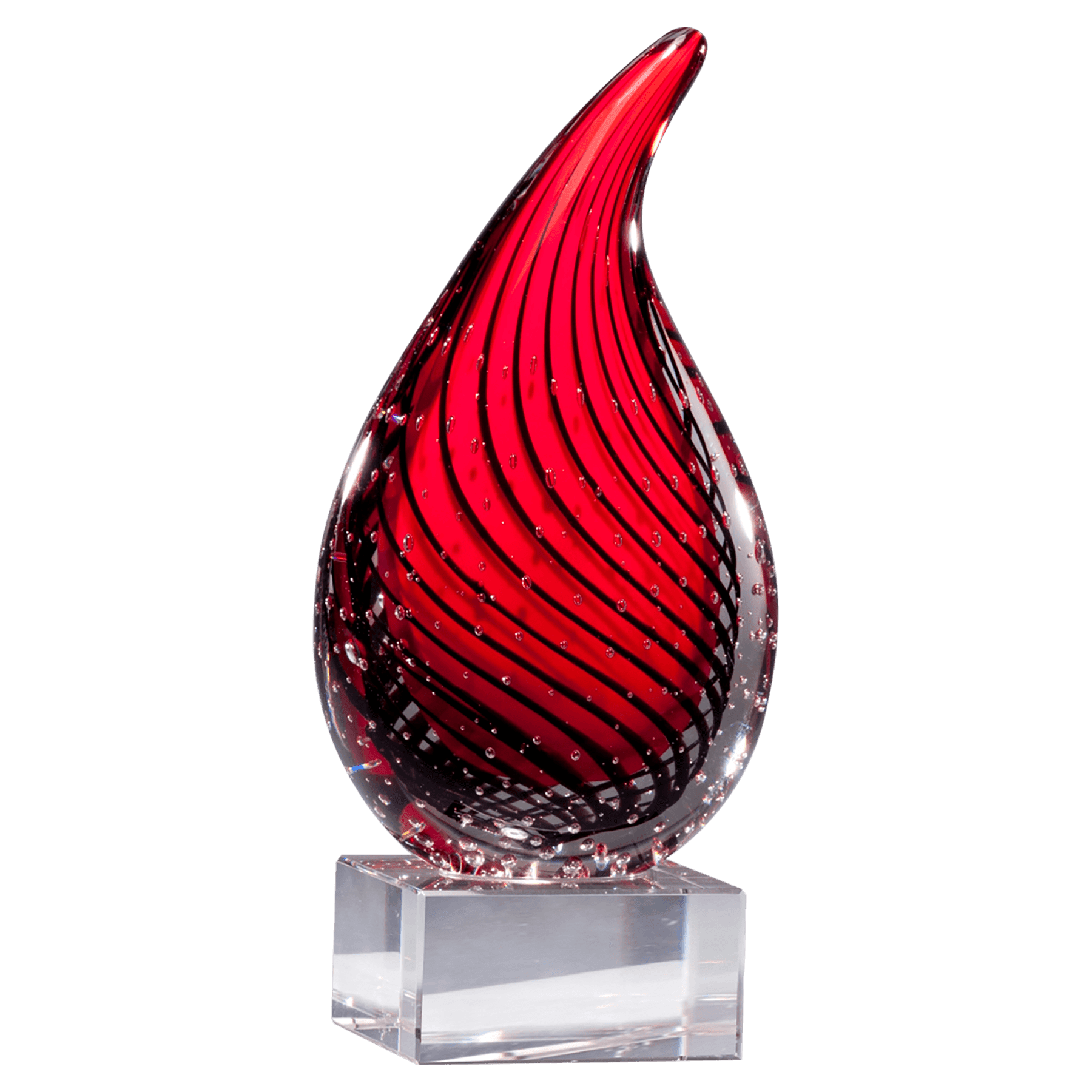 Hand-Blown Art Glass Award Sculptures for Recognition and Decor