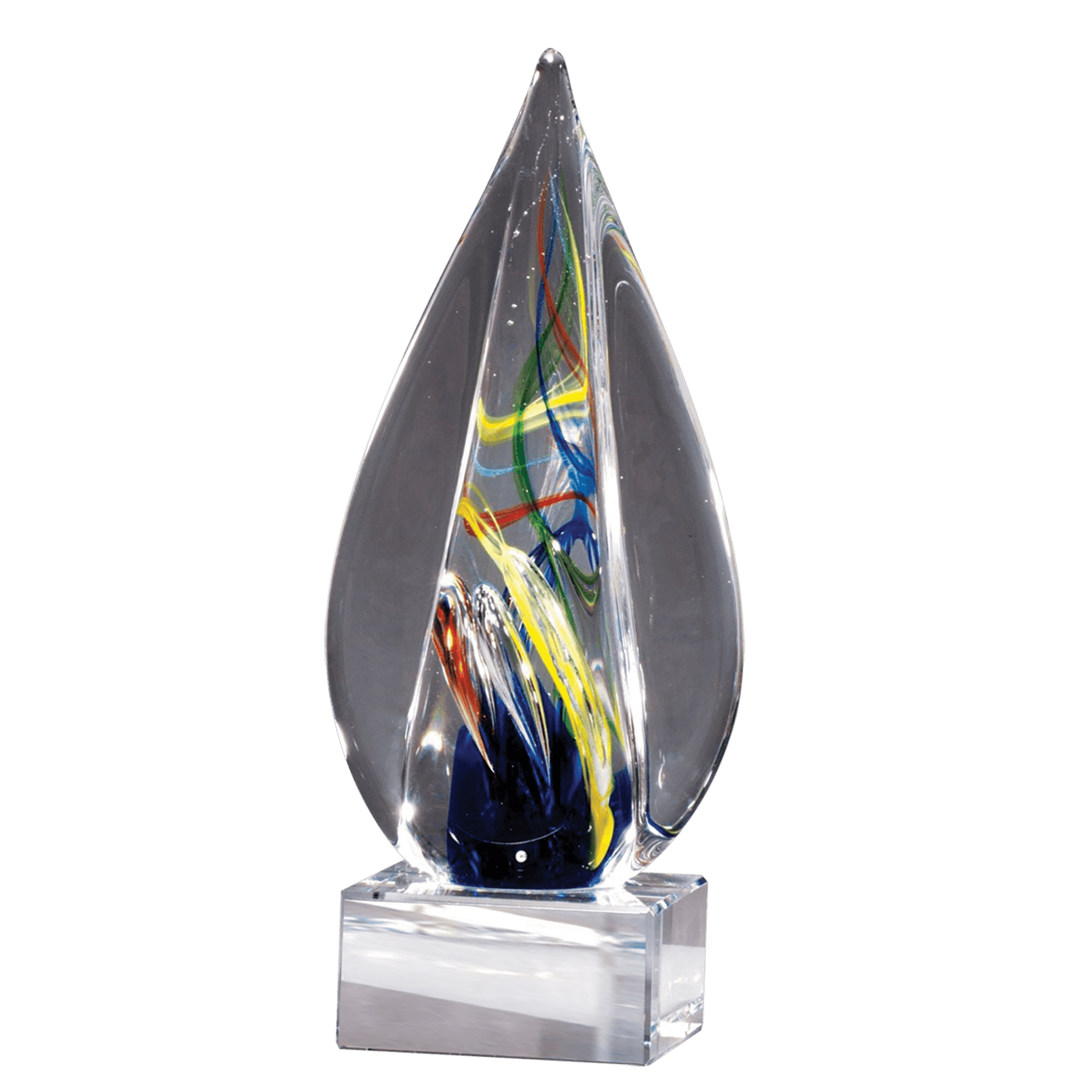 Hand-Blown Art Glass Award Sculptures for Recognition and Decor